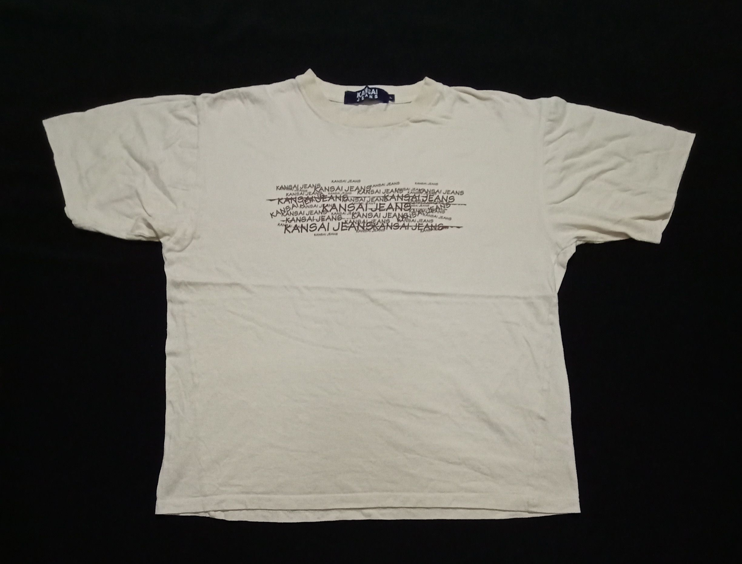 Japanese Brand Kansai Yamamoto Kansai Jeans Spell Out Logo Tee Size L / US 10 / IT 46 - 1 Thumbnail