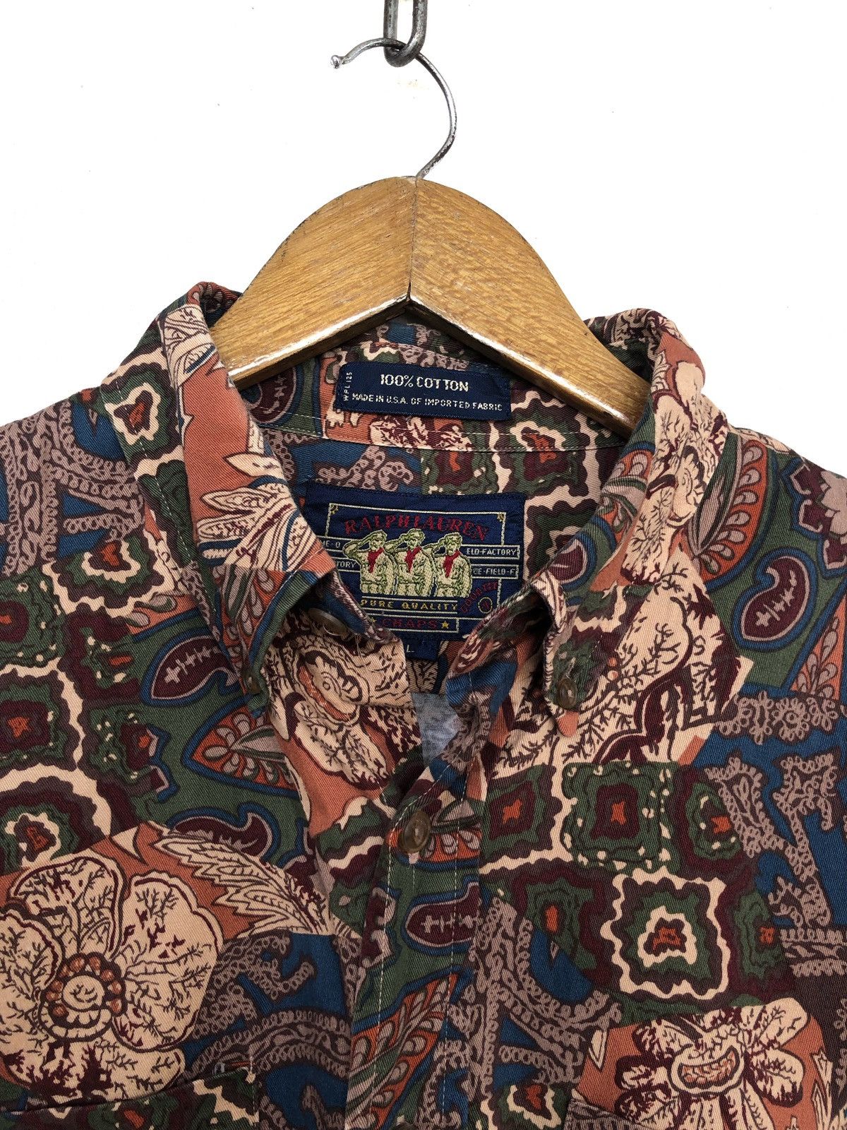 Lo Life RARE🔥Ralph Lauren USA Navajo Art OVP Button Shirt Size US L / EU 52-54 / 3 - 3 Thumbnail