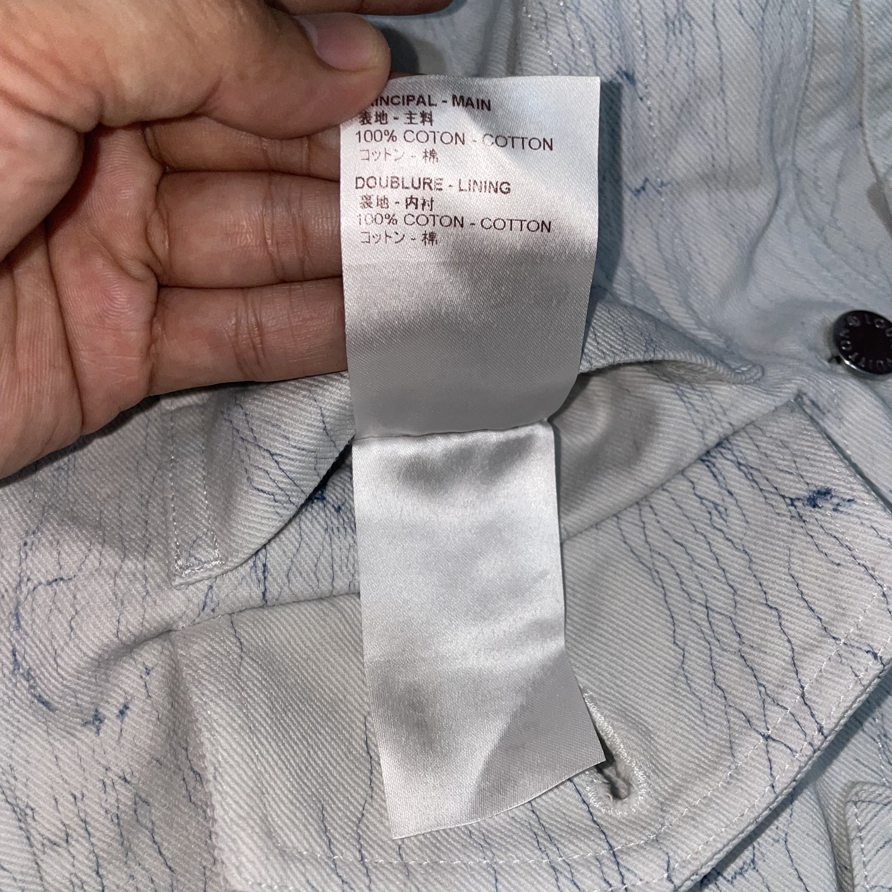 Louis Vuitton Louis Vuitton AW16 Marble Paint Crack Denim Jacket Size US M / EU 48-50 / 2 - 7 Thumbnail