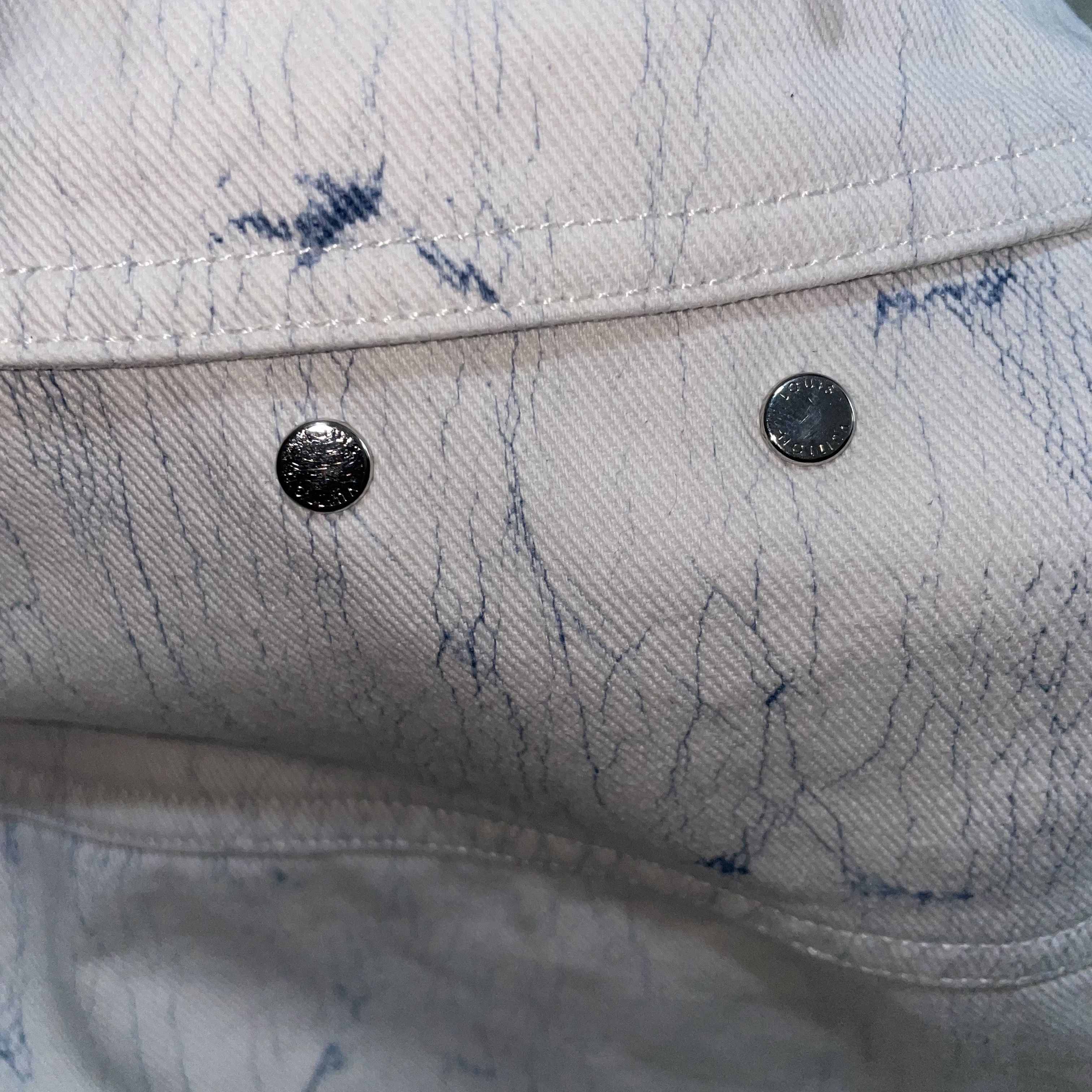 Louis Vuitton Louis Vuitton AW16 Marble Paint Crack Denim Jacket Size US M / EU 48-50 / 2 - 4 Thumbnail