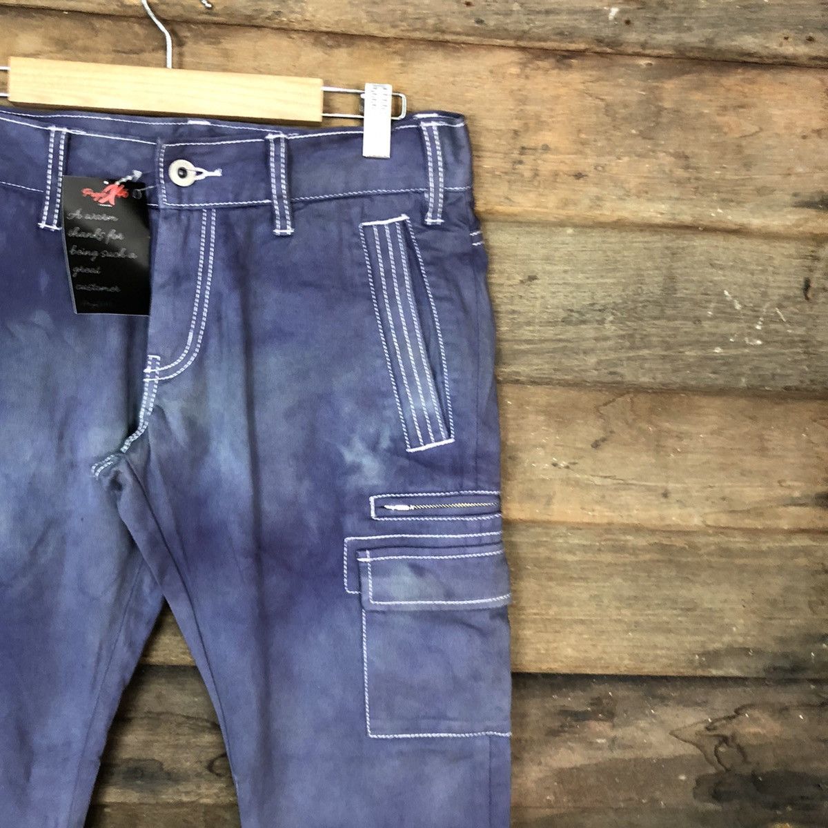 5351 POUR LES HOMMES 5251 Pour Les Hommes Blue Multipocket Cargo Pants #4884 Size US 29 - 5 Thumbnail