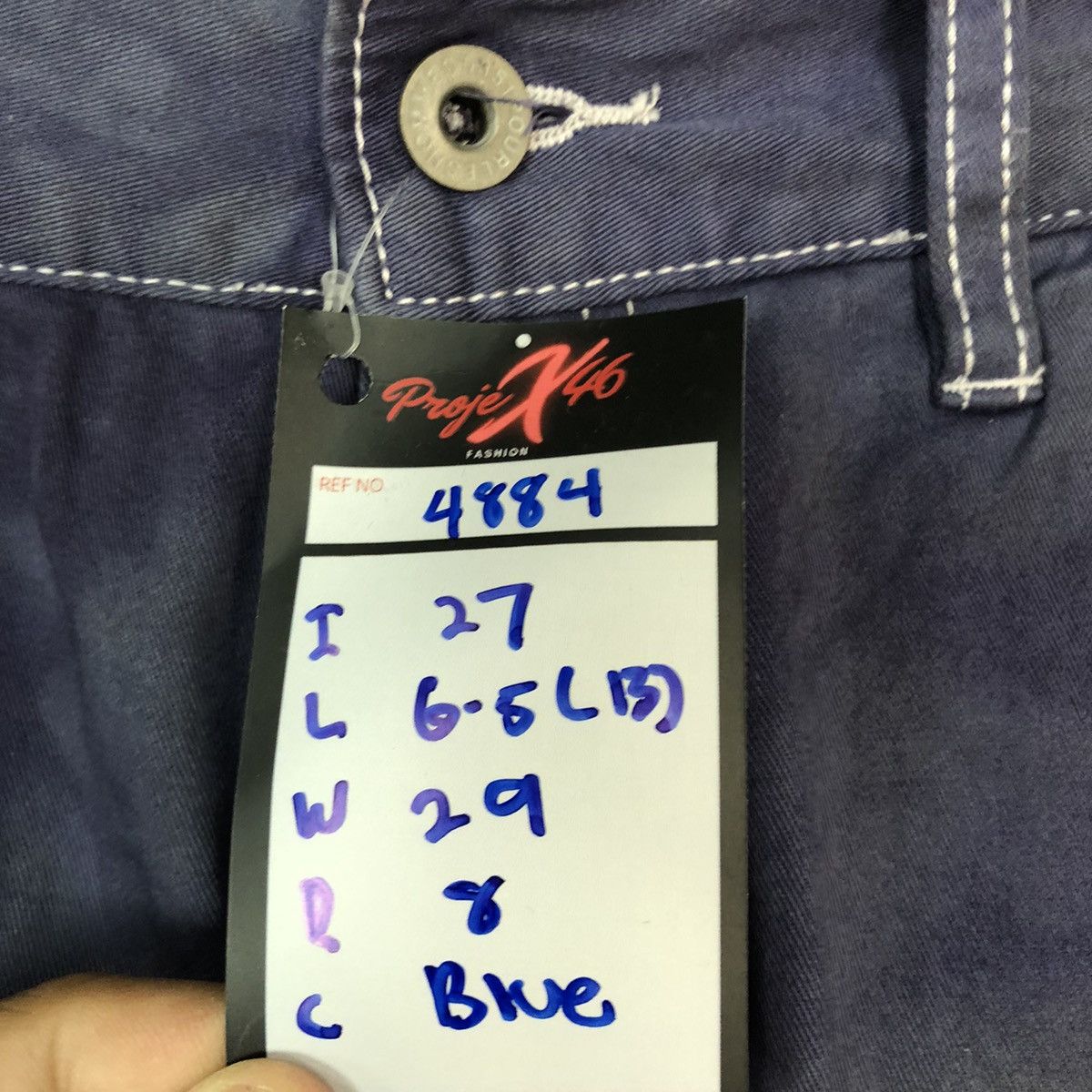 5351 POUR LES HOMMES 5251 Pour Les Hommes Blue Multipocket Cargo Pants #4884 Size US 29 - 7 Thumbnail