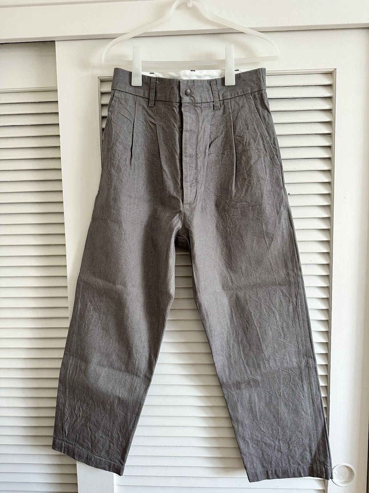 Fujito Fujito 2 Tuck Denim Trouser Light Gray Size 30 BNWT Size US 30 / EU 46 - 4 Thumbnail