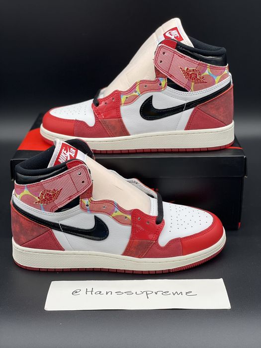 Nike Nike Air Jordan 1 High OG Spider Man Spider-Verse GS Size 7Y | Grailed