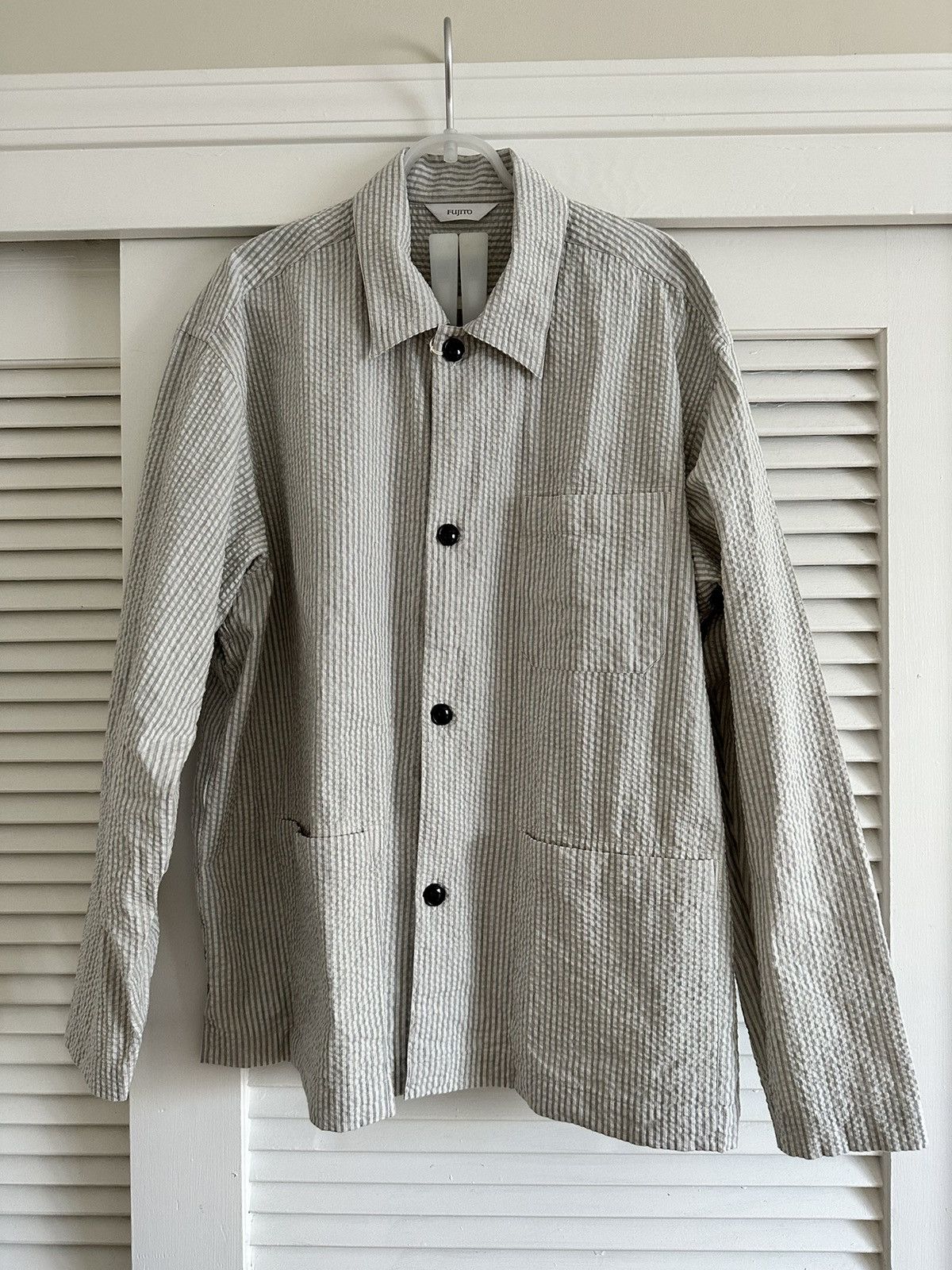 Fujito Fujito Shirt Jacket Natural Stripe Size 1 BNWT Size US S / EU 44-46 / 1 - 4 Thumbnail