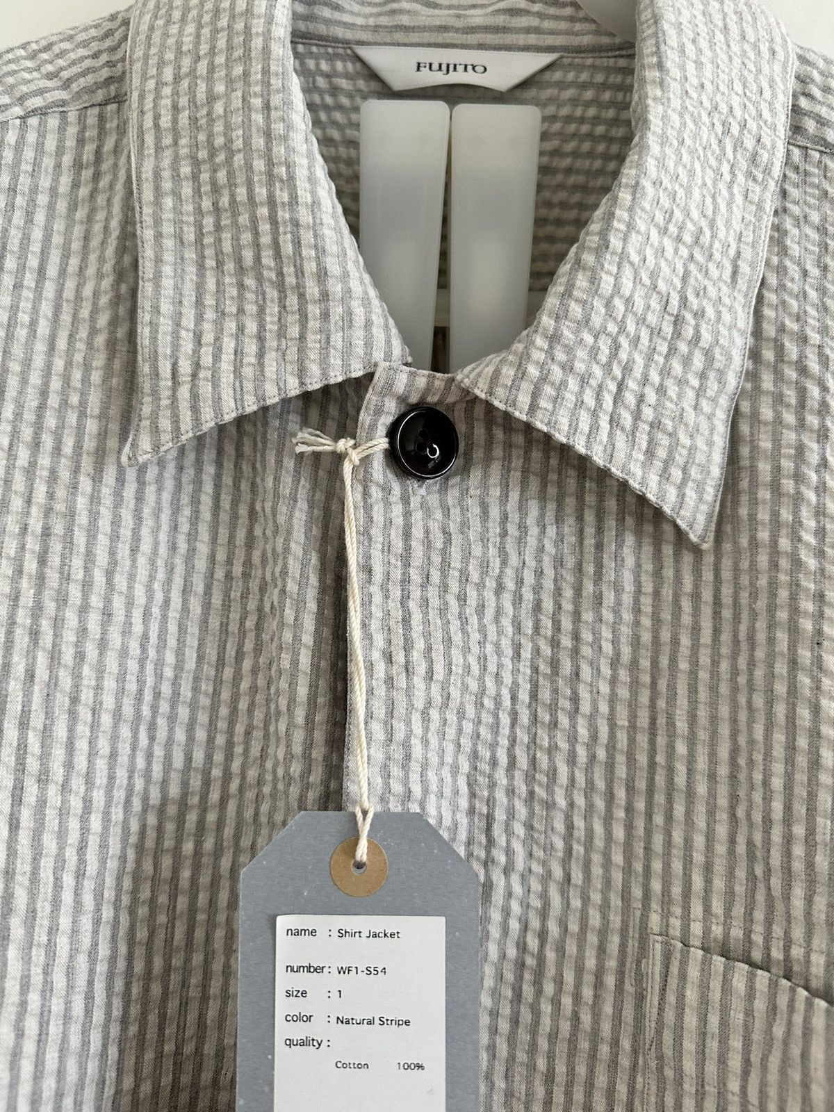 Fujito Fujito Shirt Jacket Natural Stripe Size 1 BNWT Size US S / EU 44-46 / 1 - 7 Thumbnail