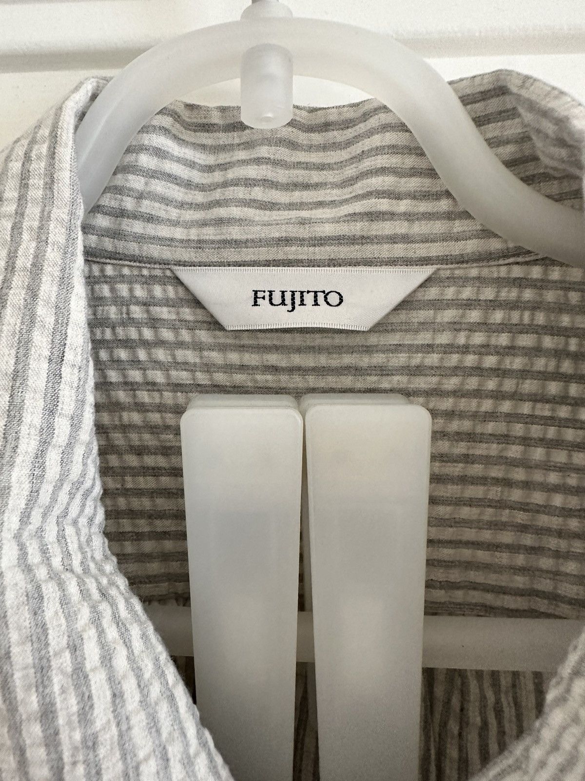 Fujito Fujito Shirt Jacket Natural Stripe Size 1 BNWT Size US S / EU 44-46 / 1 - 6 Thumbnail