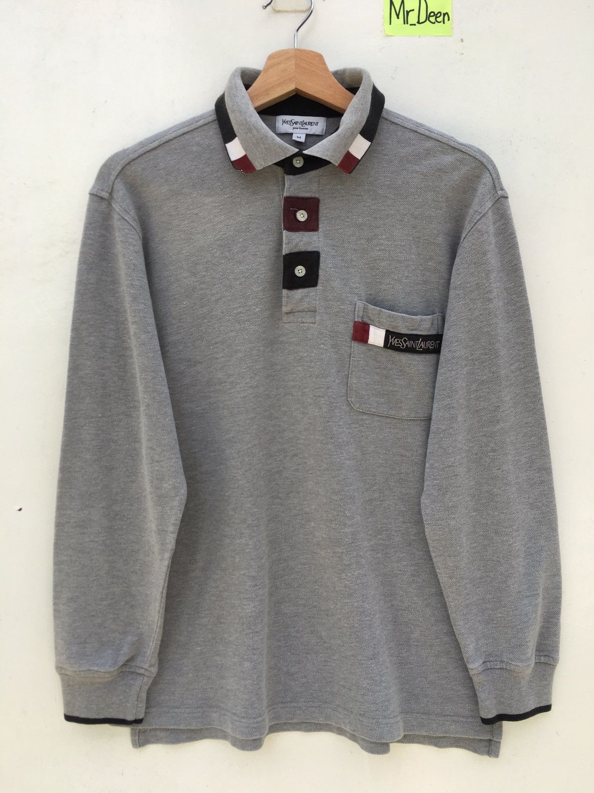 Yves Saint Laurent Vintage Yves Saint Laurent YSL Logo Polo Shirt Size US M / EU 48-50 / 2 - 2 Thumbnail