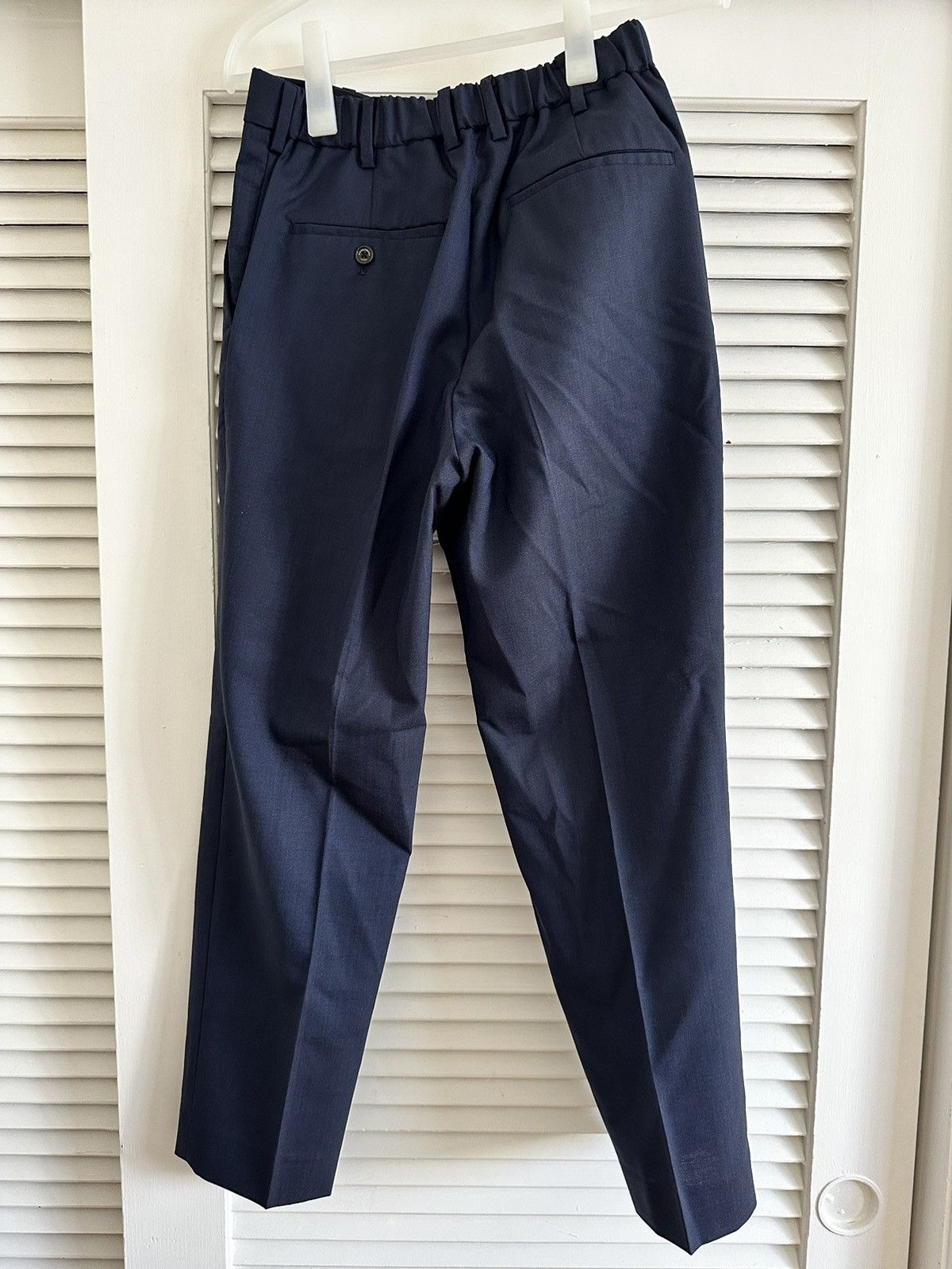 Markaware Markaware ORGANIC WOOL TROPICAL PEGTOP TROUSERS NAVY SIZE 1 Size US 29 - 4 Thumbnail
