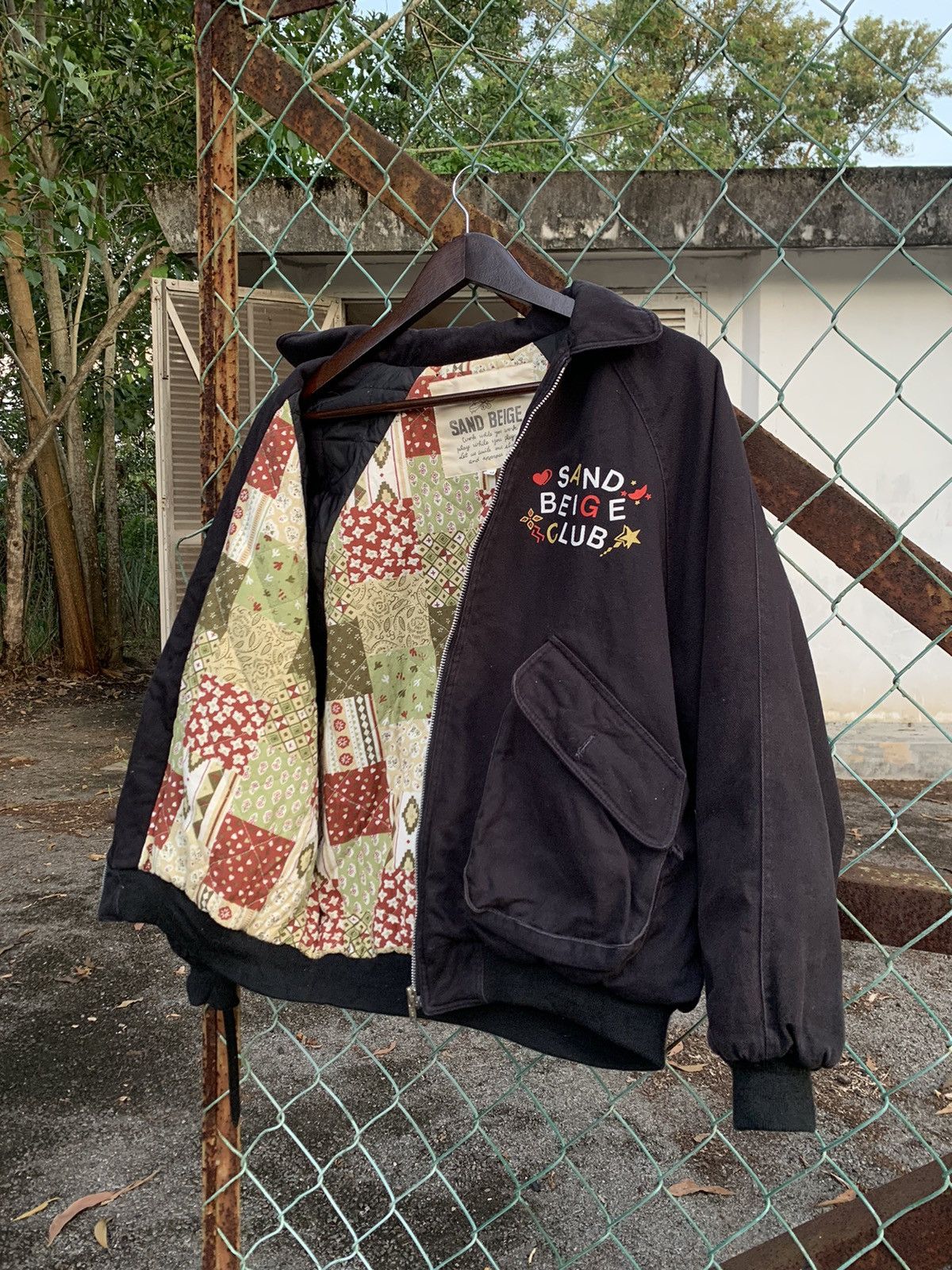 Vintage Vintage SAND BEIGE Bandana Lined Bomber Jacket Size US M / EU 48-50 / 2 - 10 Thumbnail