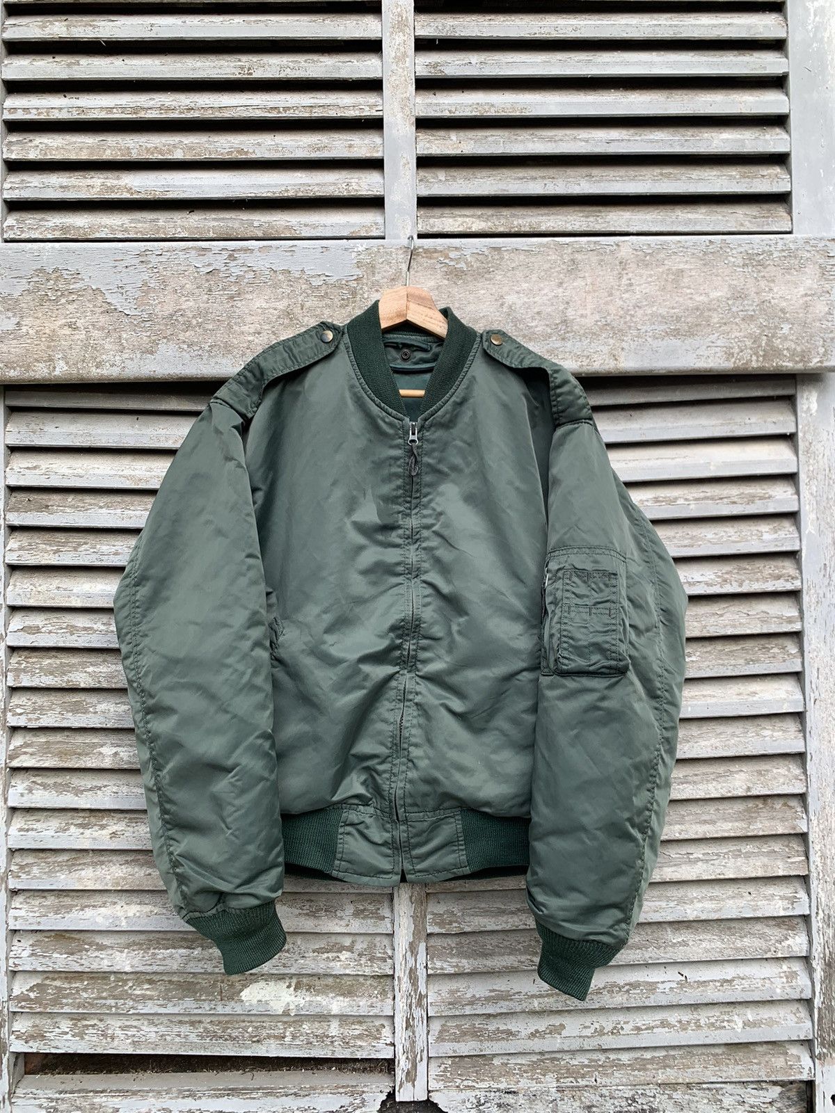 Vintage 🪖Vintage Flyers MA-1 Man Intermediate Bomber Jacket Size US L / EU 52-54 / 3 - 3 Thumbnail