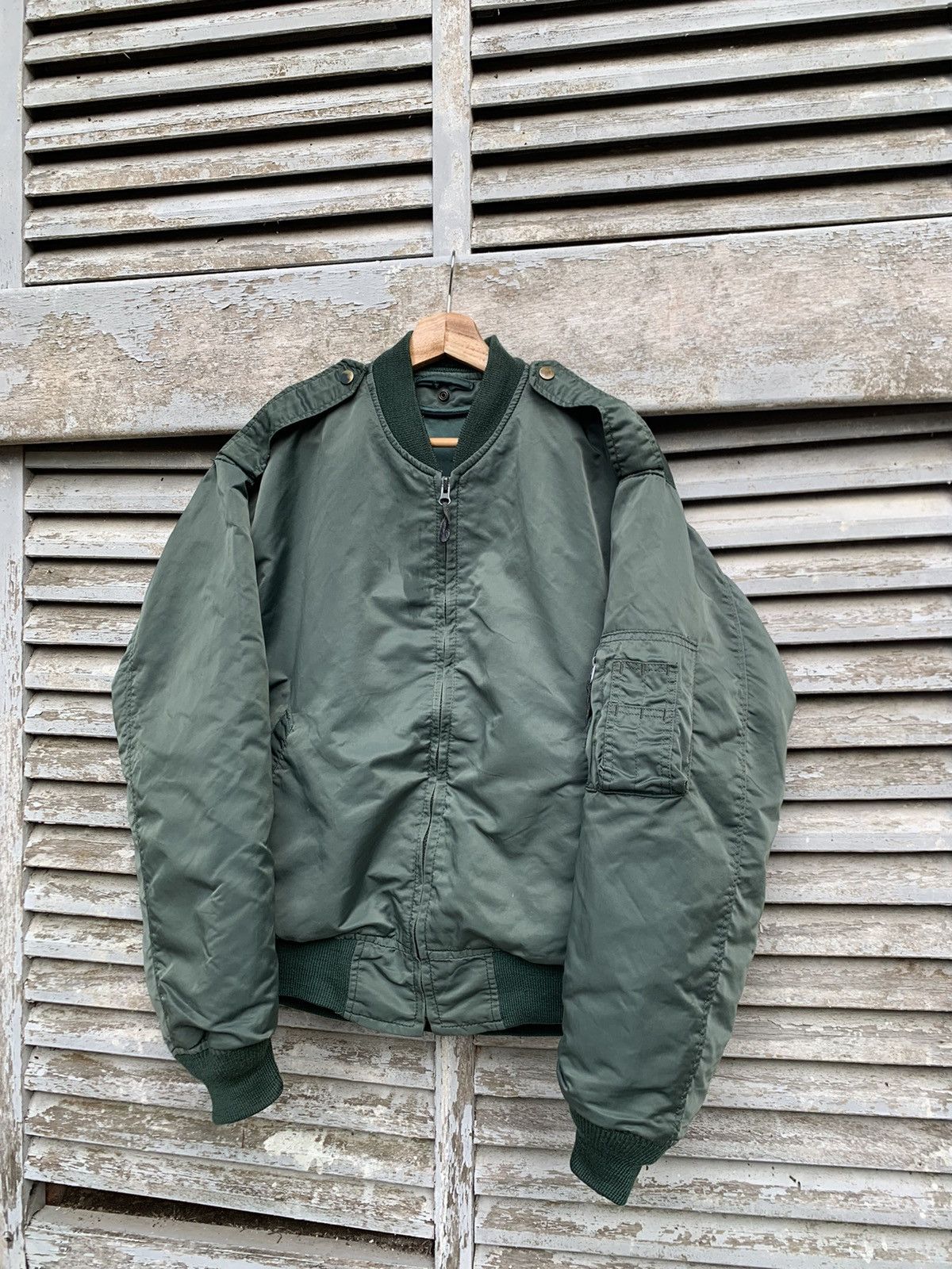 Vintage 🪖Vintage Flyers MA-1 Man Intermediate Bomber Jacket Size US L / EU 52-54 / 3 - 2 Thumbnail