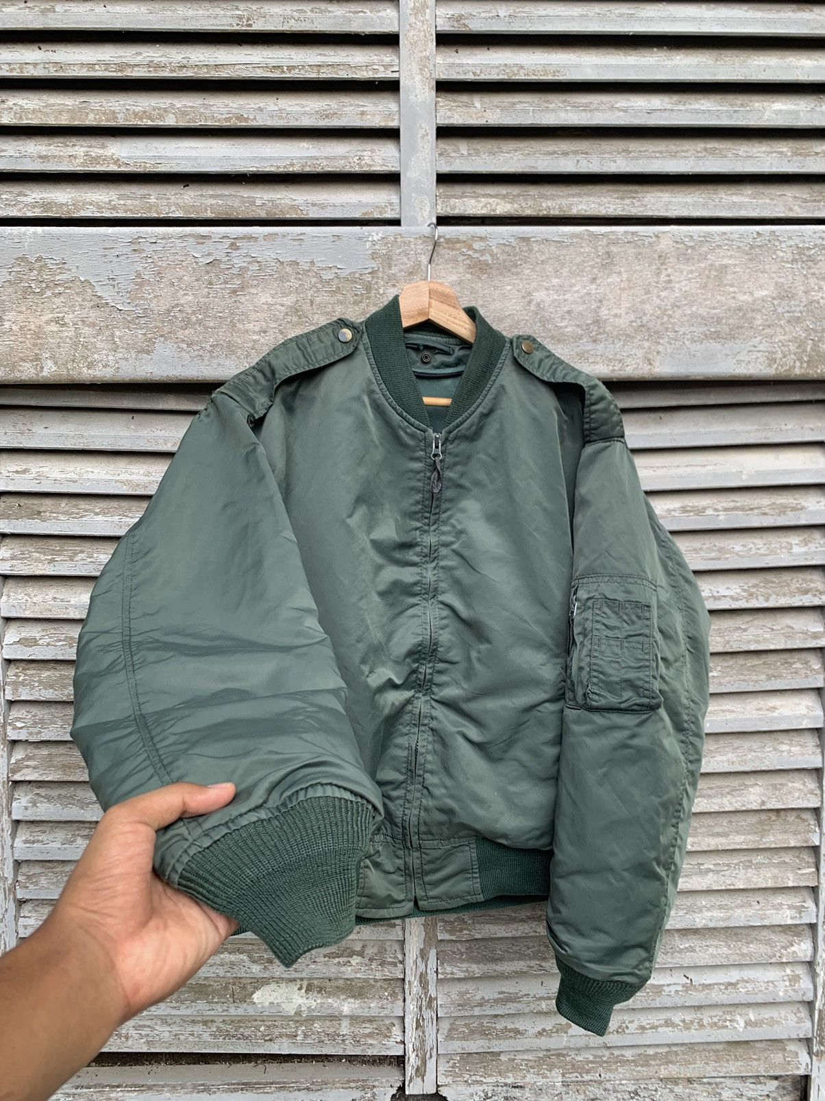 Vintage 🪖Vintage Flyers MA-1 Man Intermediate Bomber Jacket Size US L / EU 52-54 / 3 - 6 Thumbnail