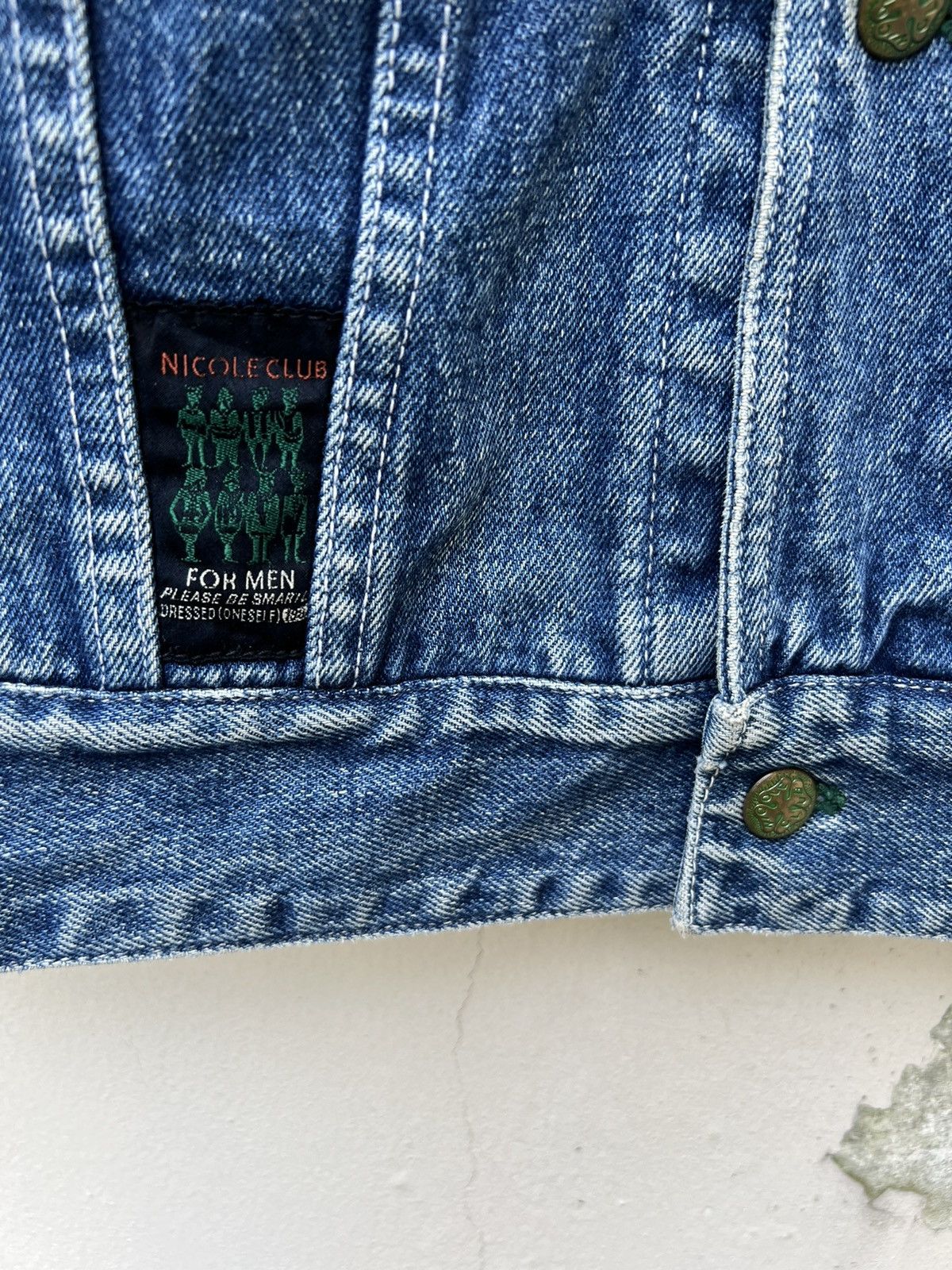 Nicole Club RARE !! Vintage 90s Nicole Club Japan Tactical Denim Jacket Size US L / EU 52-54 / 3 - 8 Thumbnail