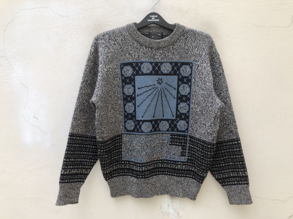 Nicole Club Vintage Seduction de Nicole FW 1994 Abstract Art Knitwear Size US L / EU 52-54 / 3 - 3 Thumbnail