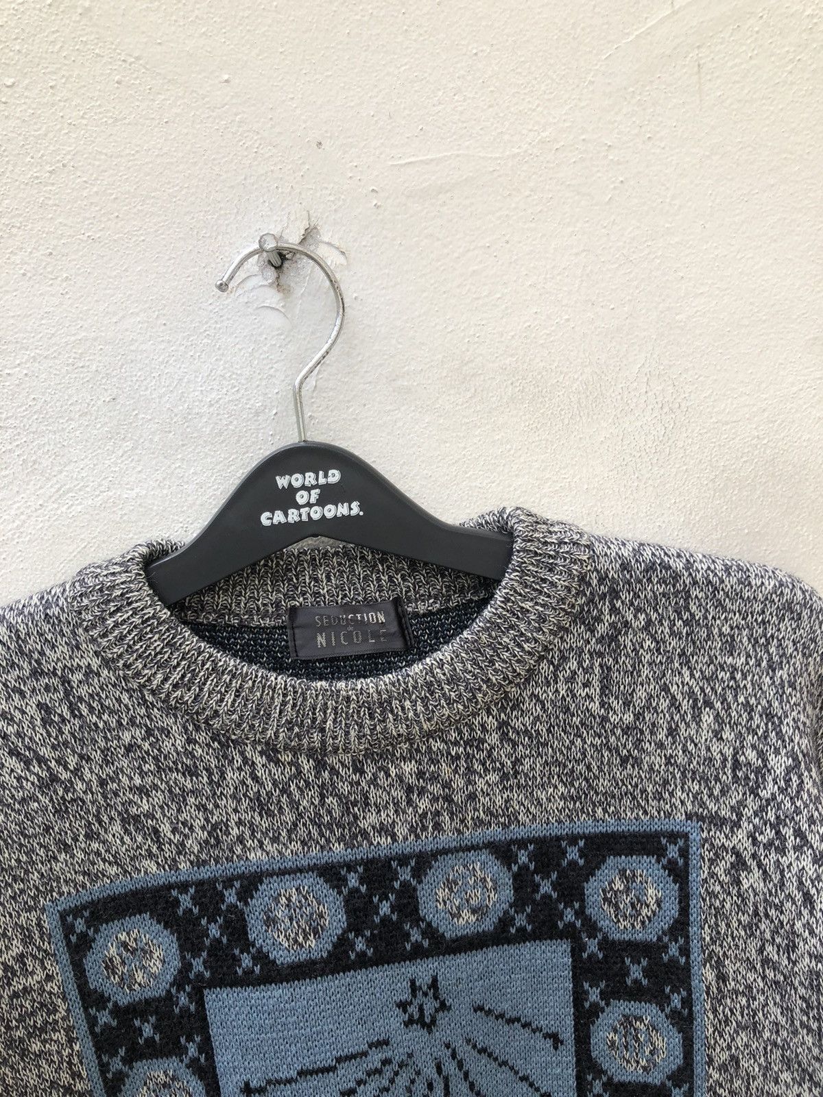 Nicole Club Vintage Seduction de Nicole FW 1994 Abstract Art Knitwear Size US L / EU 52-54 / 3 - 4 Thumbnail
