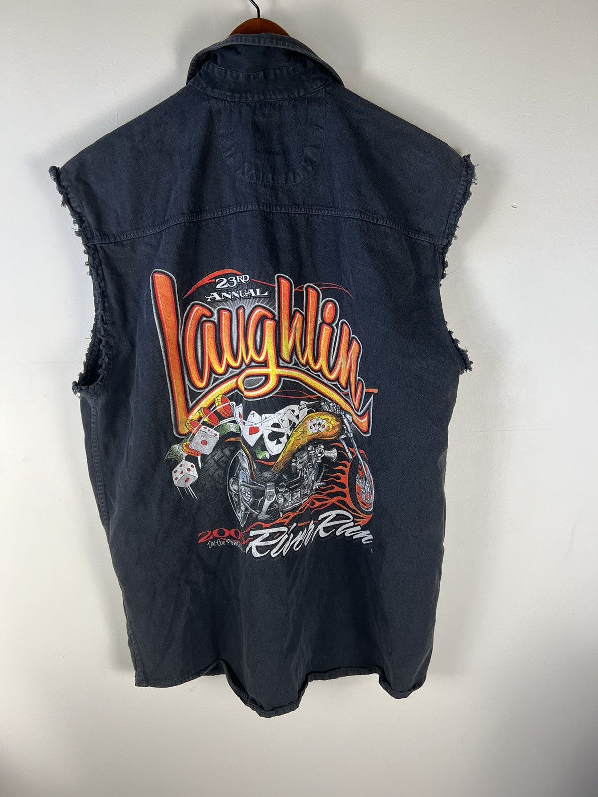 Vintage 2005 Laughlin Riven Run Biker Vest Size US L / EU 52-54 / 3 - 1 Thumbnail