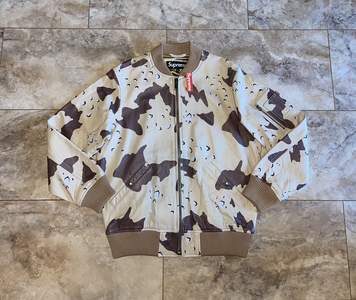 Supreme Leather MA-1 Desert Camo Supreme Leather MA-1 Jacket