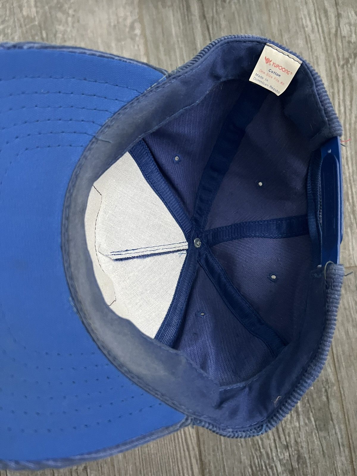 Vintage 1980s Hydraulic Truck Equipment Blue Corduroy Vintage Hat Size ONE SIZE - 4 Thumbnail