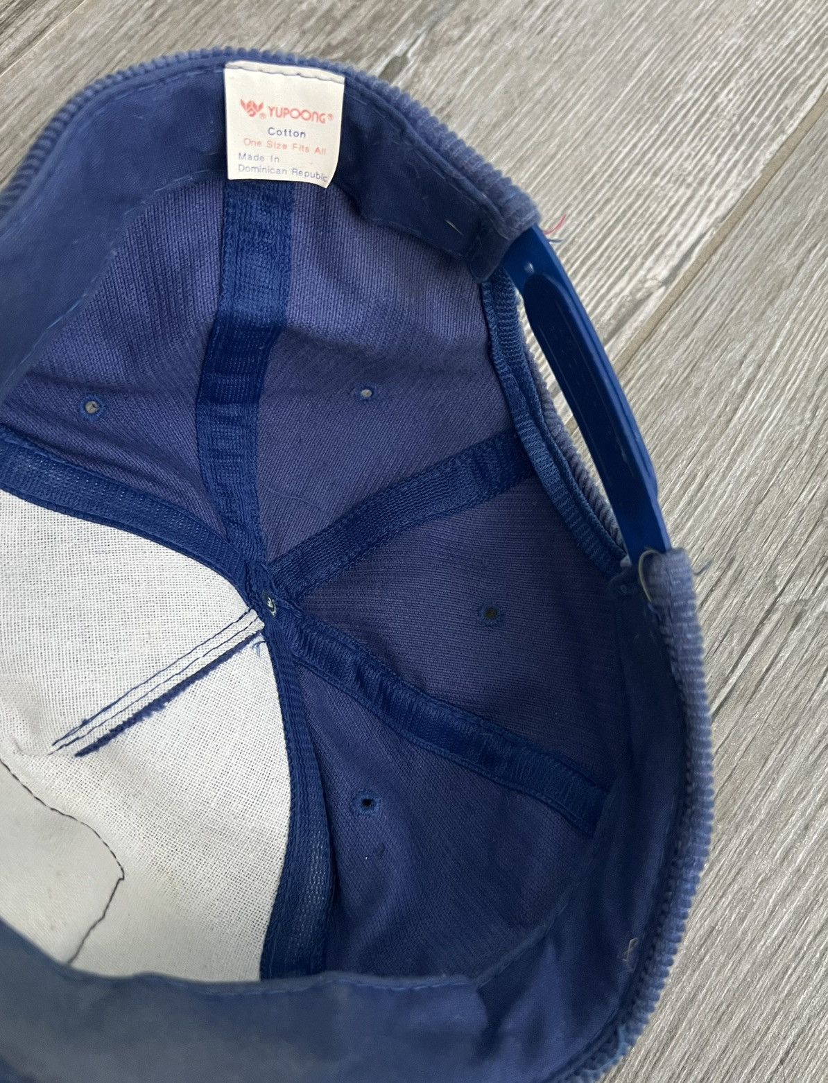 Vintage 1980s Hydraulic Truck Equipment Blue Corduroy Vintage Hat Size ONE SIZE - 7 Thumbnail