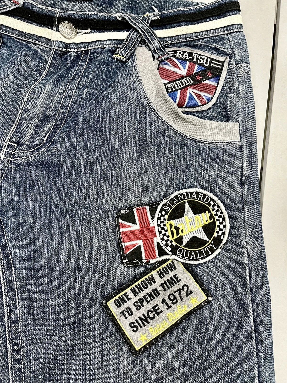 Japanese Brand × Vintage 💥VINTAGE💥BA-TSU STUDIO SKULLS NICE PATCHES DESIGN SINCE 1972 Size US 30 / EU 46 - 6 Thumbnail