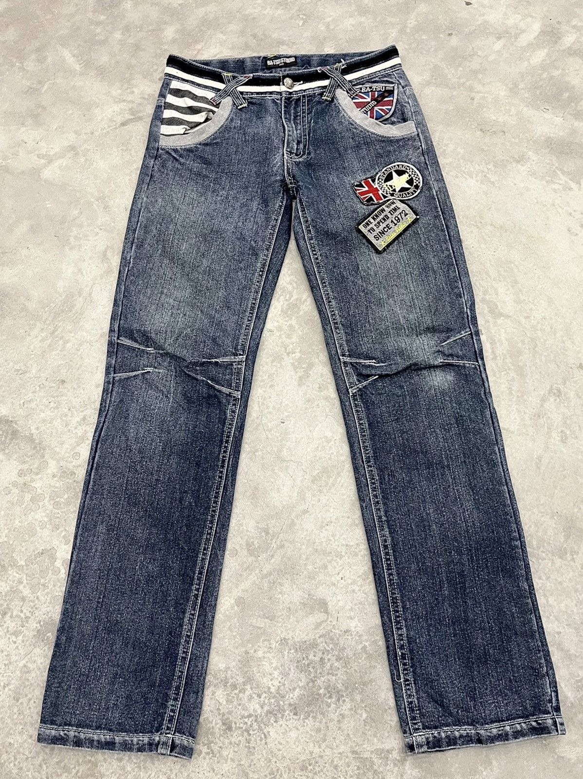 Japanese Brand × Vintage 💥VINTAGE💥BA-TSU STUDIO SKULLS NICE PATCHES DESIGN SINCE 1972 Size US 30 / EU 46 - 1 Thumbnail