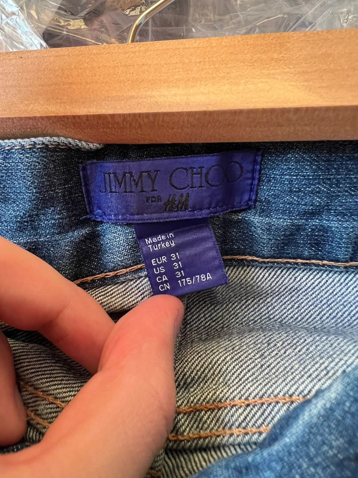 H&M Vintage Jimmy Choo x H&M Blue Jeans Size US 31 - 8 Thumbnail