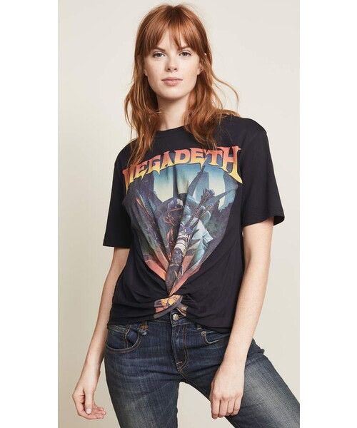 Band Tees R13 Megadeth Fatalbot Twisted Front Tee Size XS / US 0-2 / IT 36-38 - 6 Thumbnail