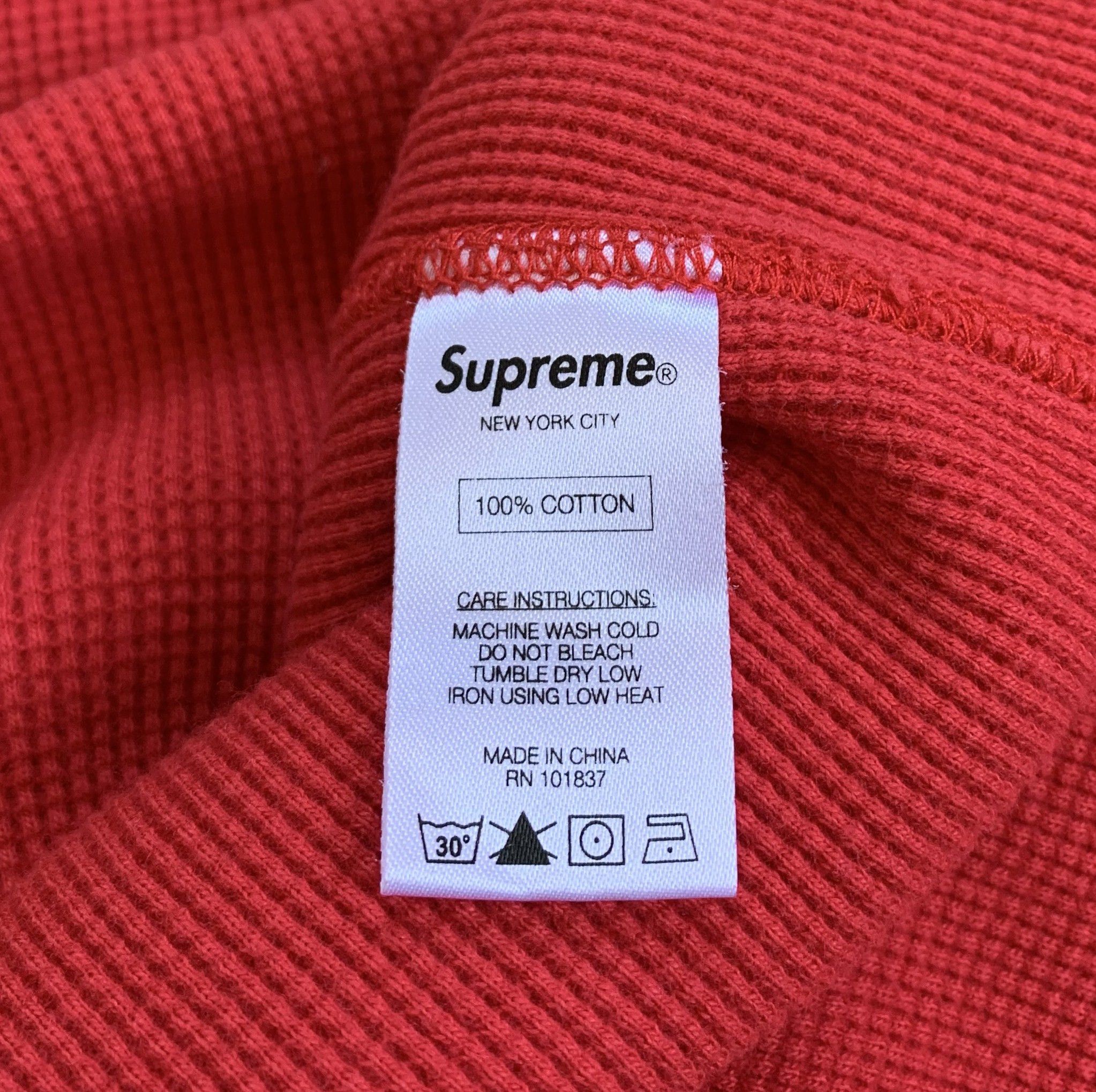Supreme F/W 2015 Supreme Logo Thermal Shirt Size US M / EU 48-50 / 2 - 6 Thumbnail