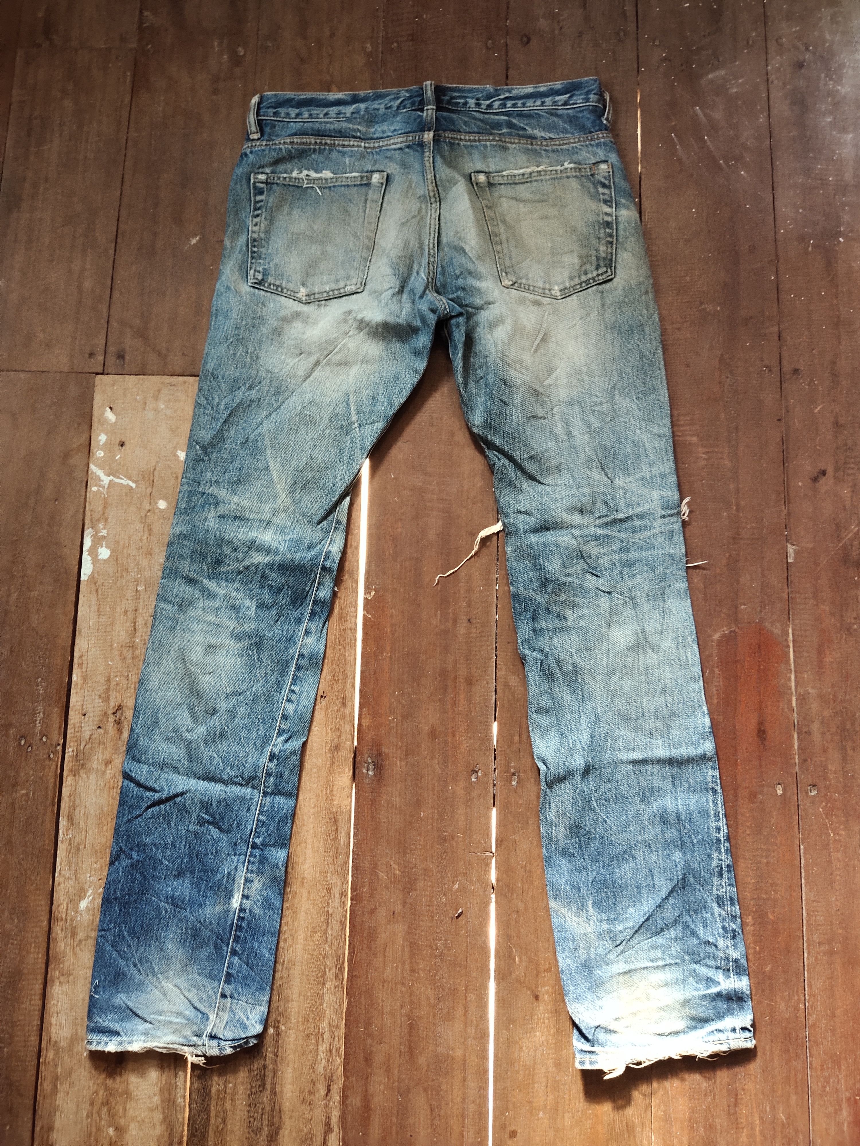 Japanese Brand × Ships Jet Blue Rare ship jet blue distressed denim jeans Size US 31 - 2 Thumbnail
