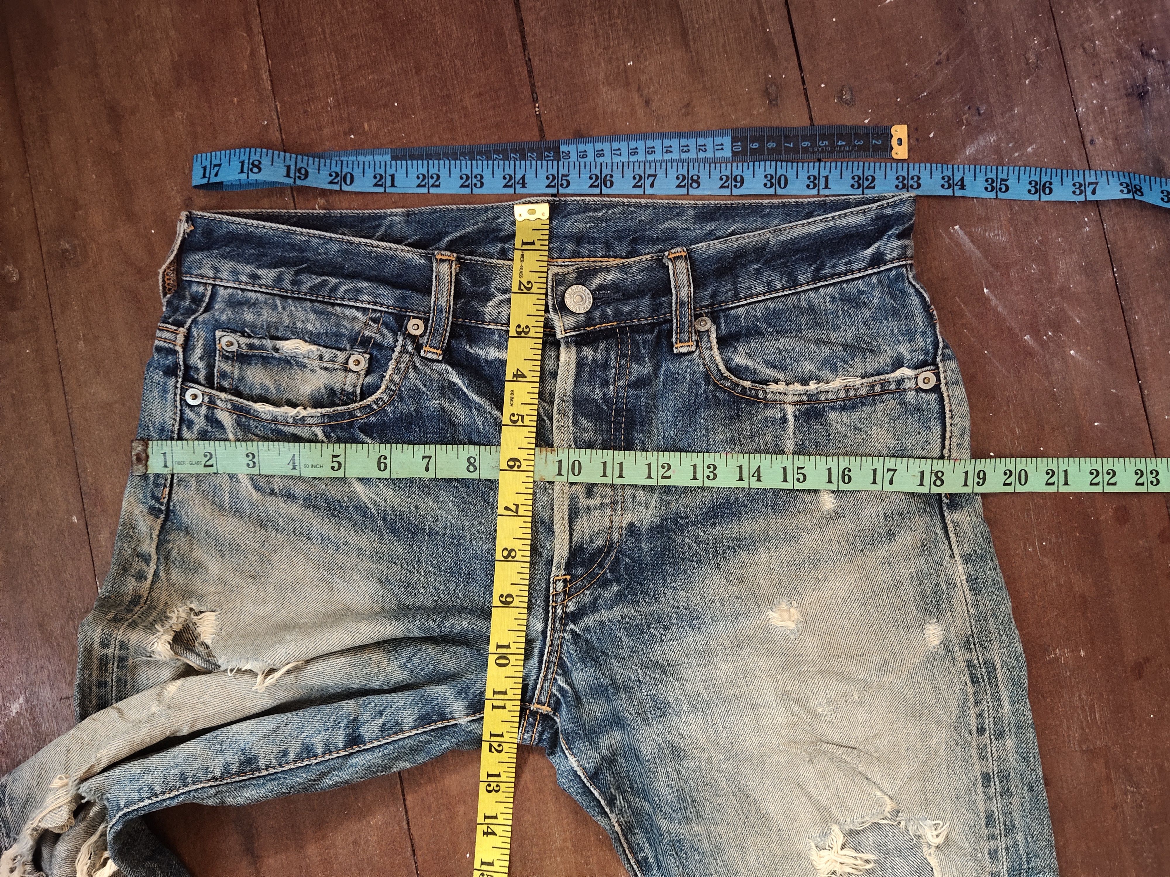 Japanese Brand × Ships Jet Blue Rare ship jet blue distressed denim jeans Size US 31 - 13 Thumbnail
