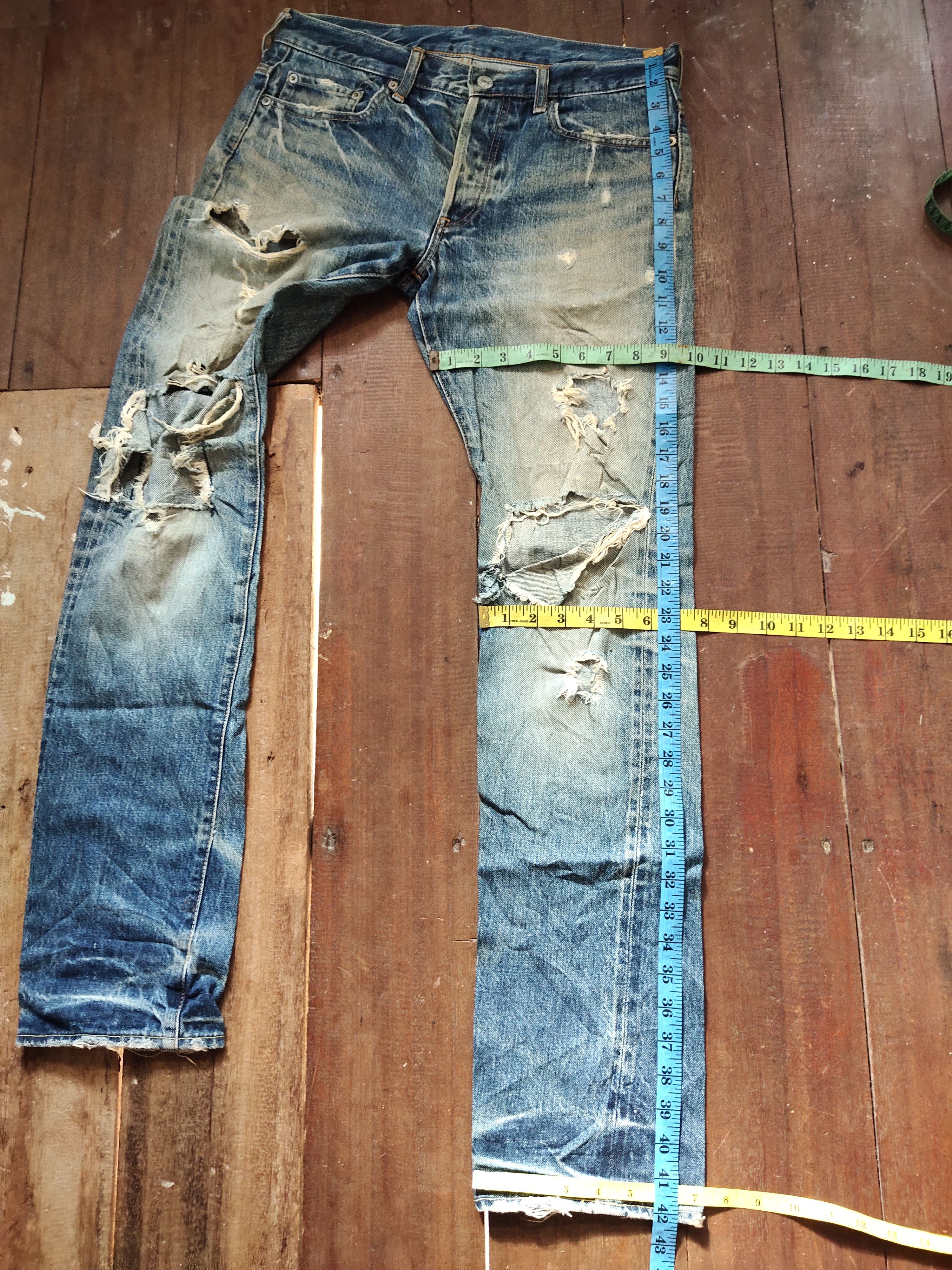 Japanese Brand × Ships Jet Blue Rare ship jet blue distressed denim jeans Size US 31 - 14 Thumbnail