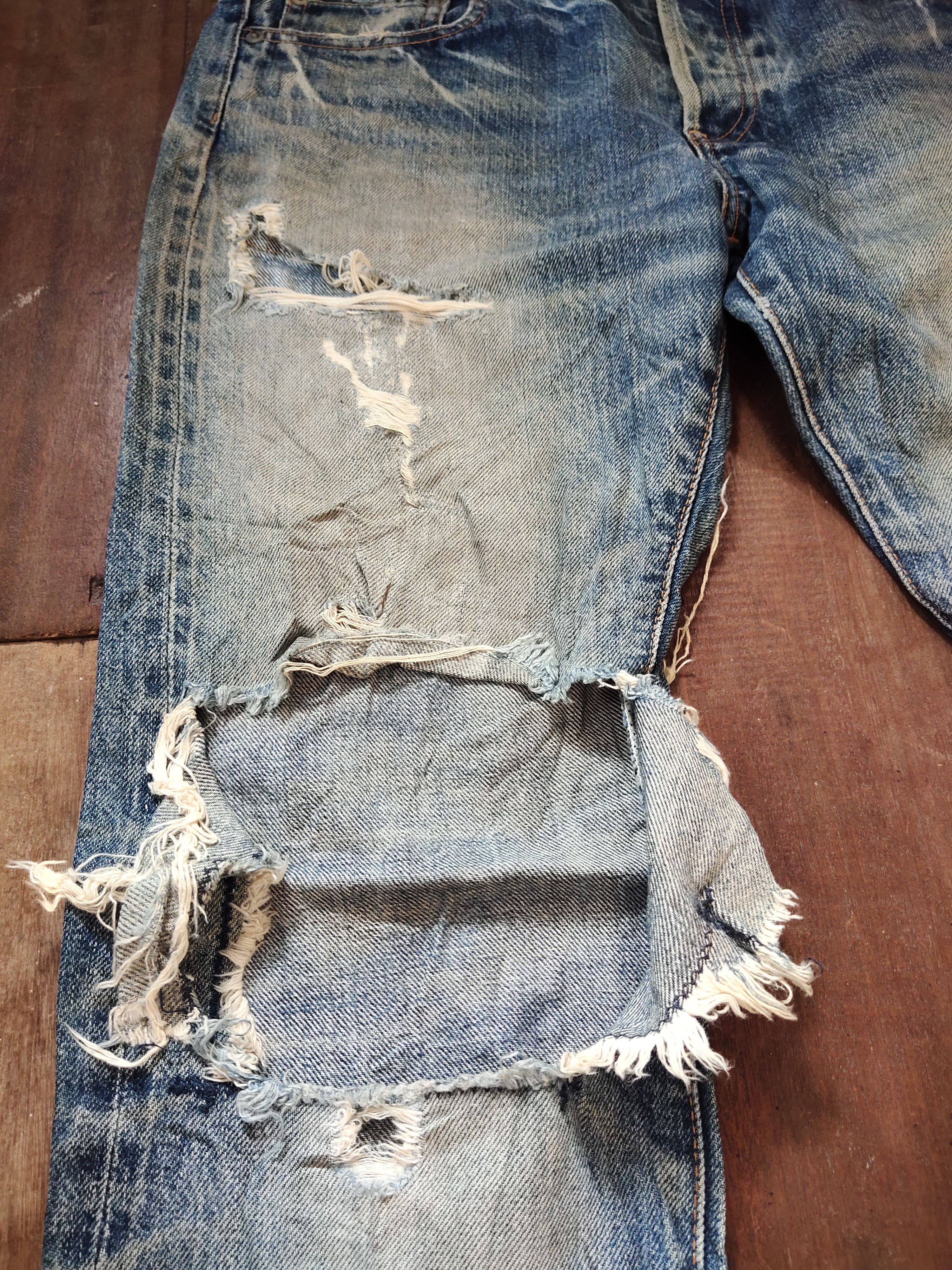 Japanese Brand × Ships Jet Blue Rare ship jet blue distressed denim jeans Size US 31 - 10 Thumbnail