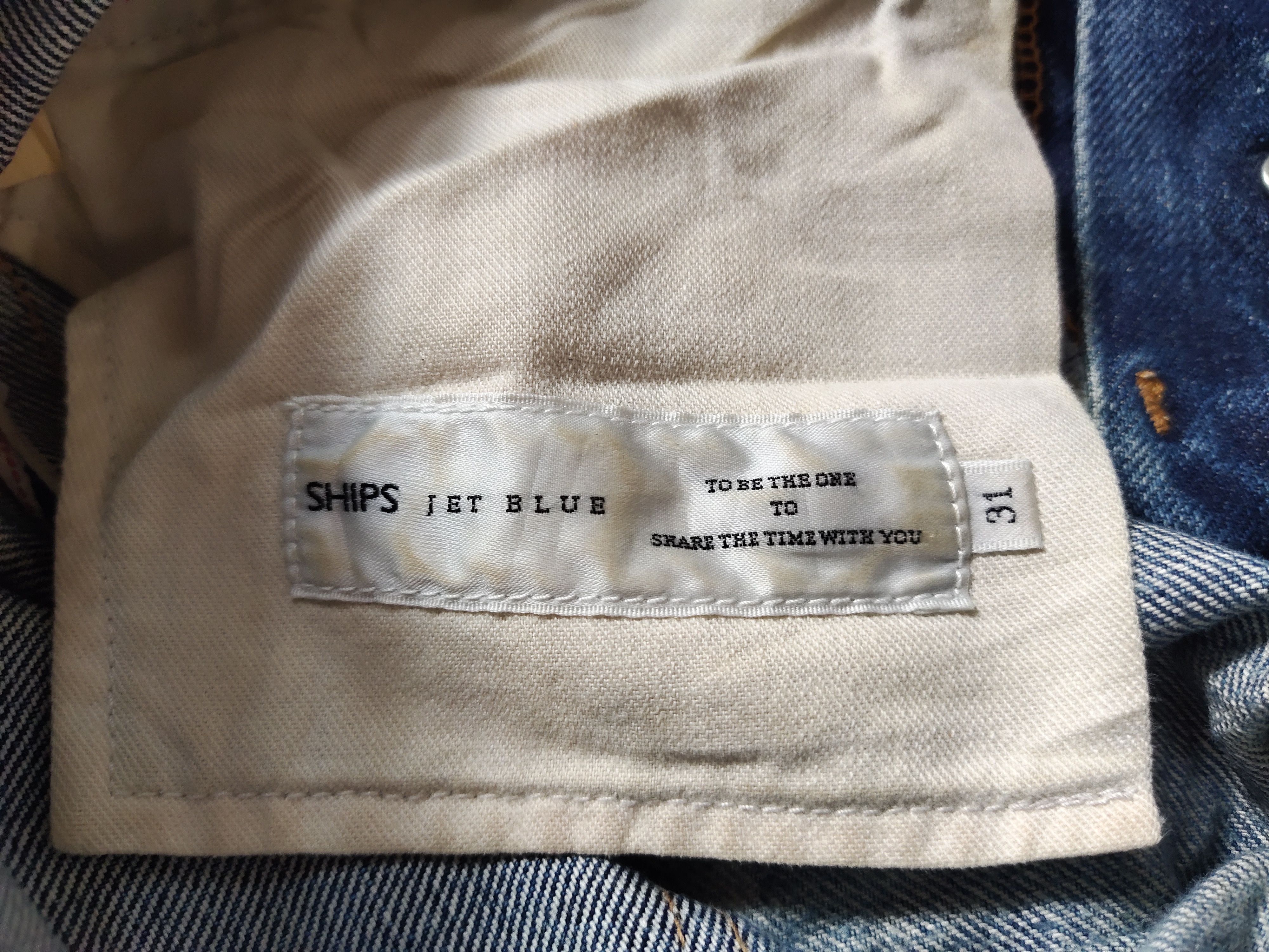 Japanese Brand × Ships Jet Blue Rare ship jet blue distressed denim jeans Size US 31 - 3 Thumbnail