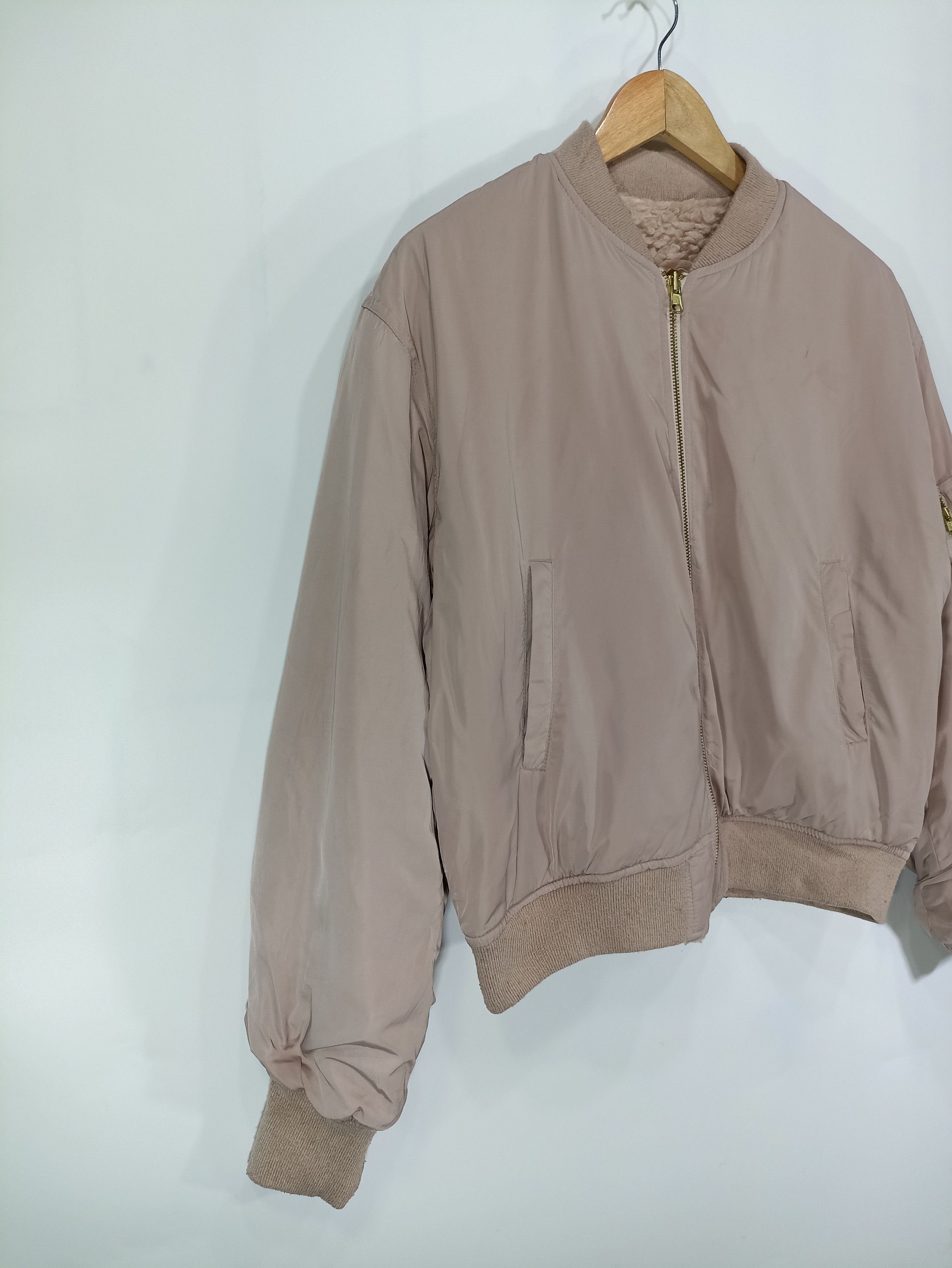 Japanese Brand × Vintage Bomber Cropped Reversible Bulky Fleece Streetwear Size US M / EU 48-50 / 2 - 8 Thumbnail