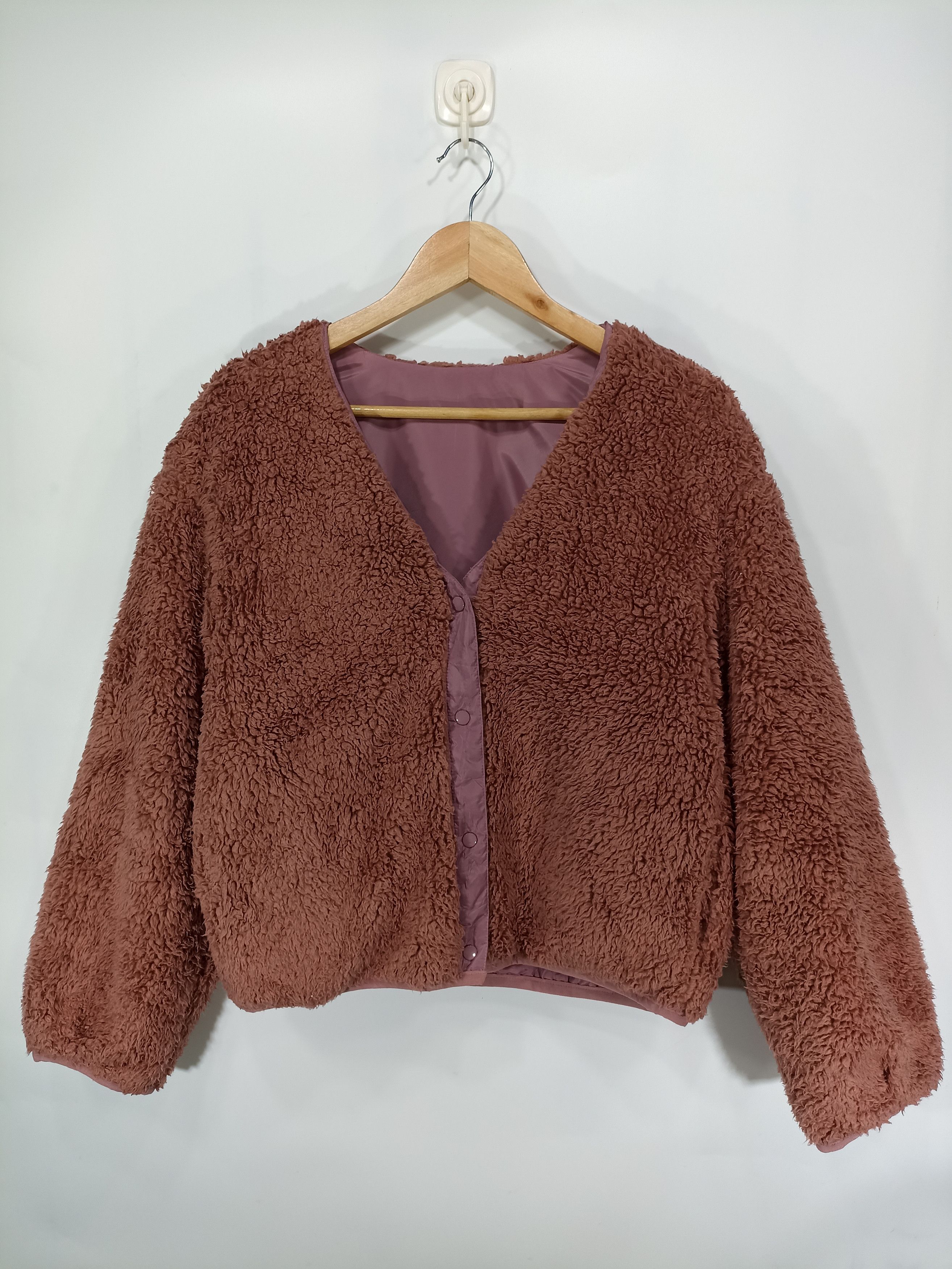 20471120 × Beauty Beast × Japanese Brand W Closet Reversible Cropped Pile Fleece Cardigan Jacket Size US S / EU 44-46 / 1 - 1 Thumbnail