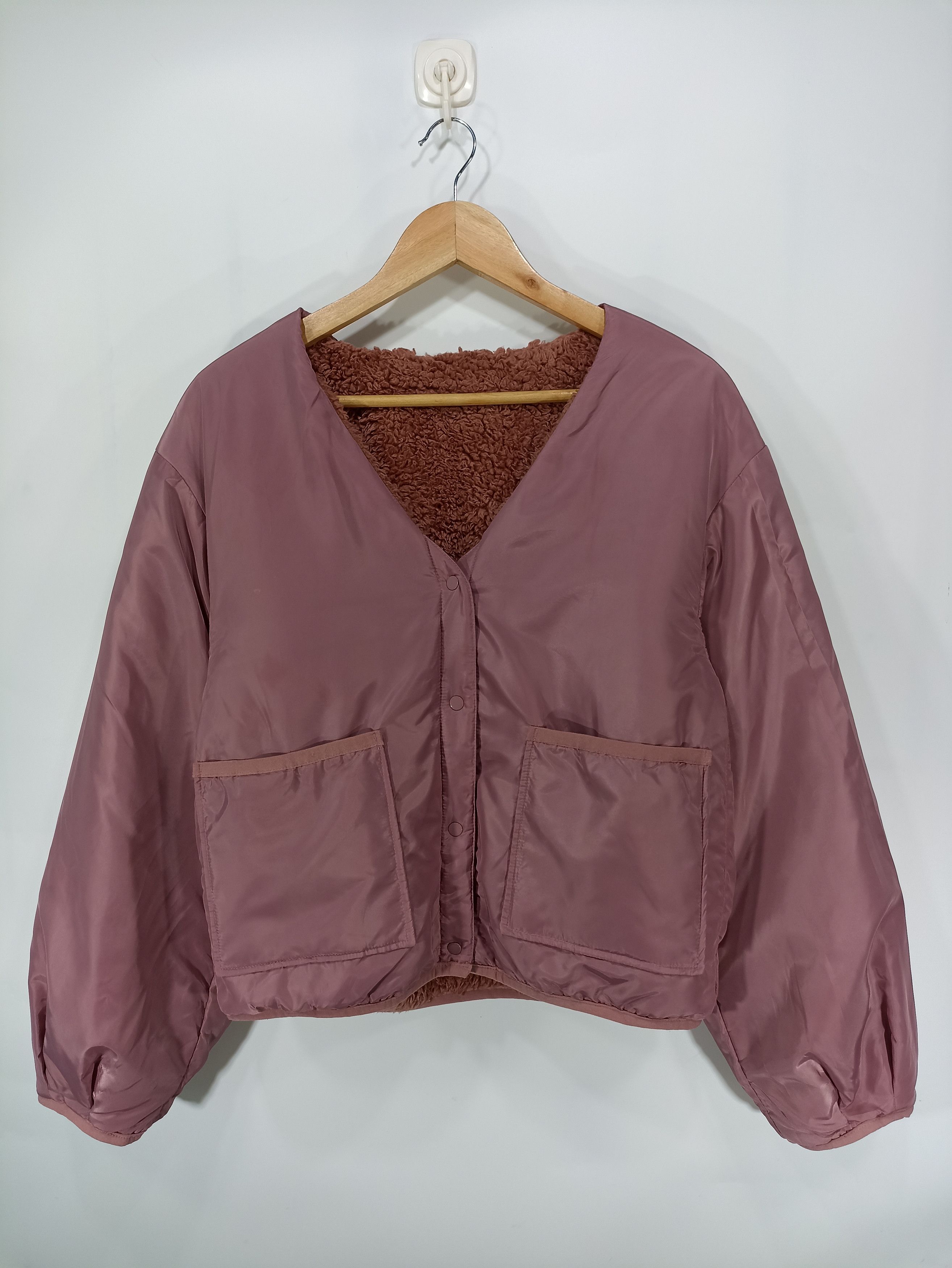 20471120 × Beauty Beast × Japanese Brand W Closet Reversible Cropped Pile Fleece Cardigan Jacket Size US S / EU 44-46 / 1 - 2 Thumbnail