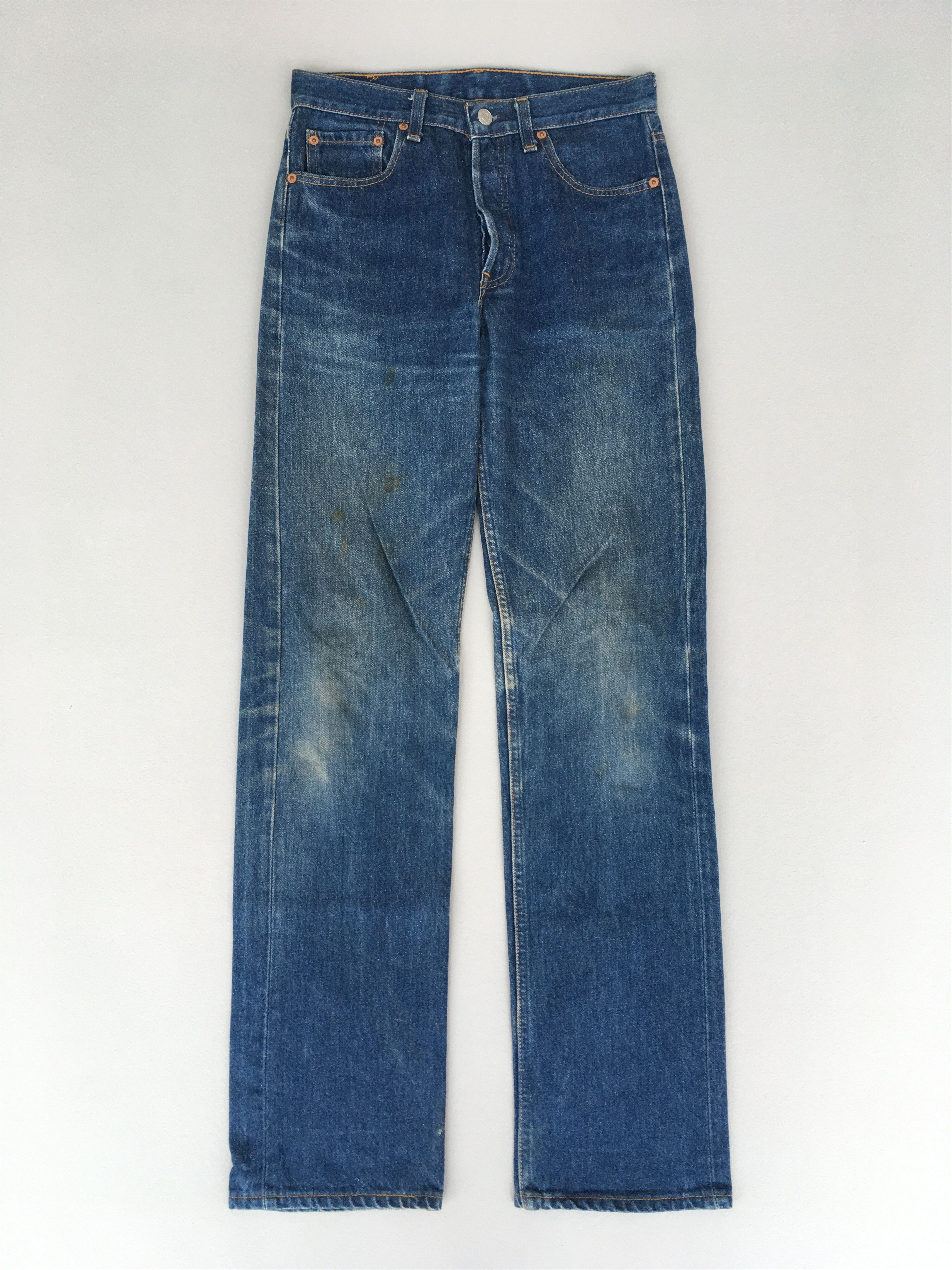 image of Size 28 Vintage 1990S Levis 501 Indigo Blue Faded Jeans, Men's