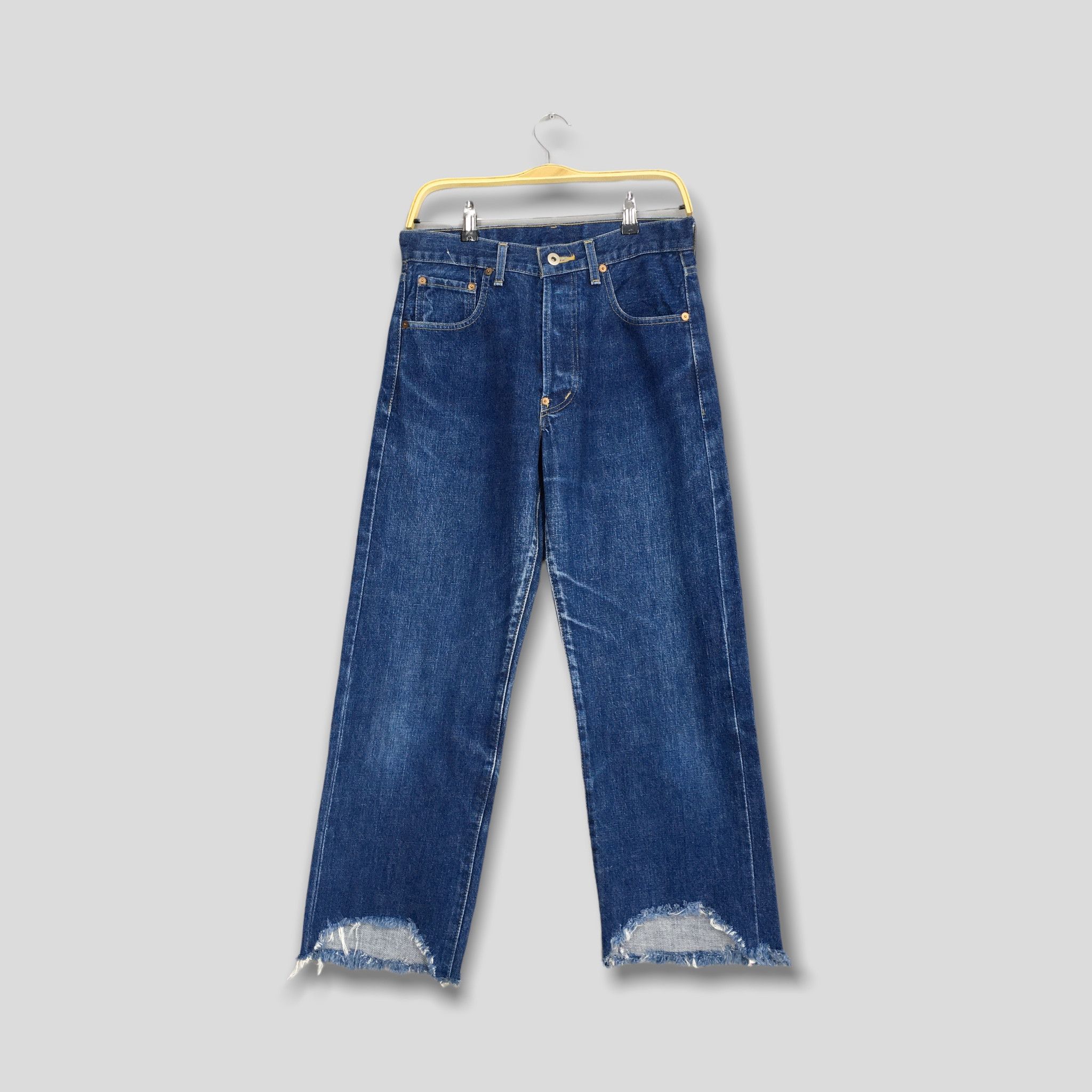 image of Levis x Lvc Size 30X25 Vintage Levi's 701Xx Lvc Big E Selvedge Jeans in Blue, Men's