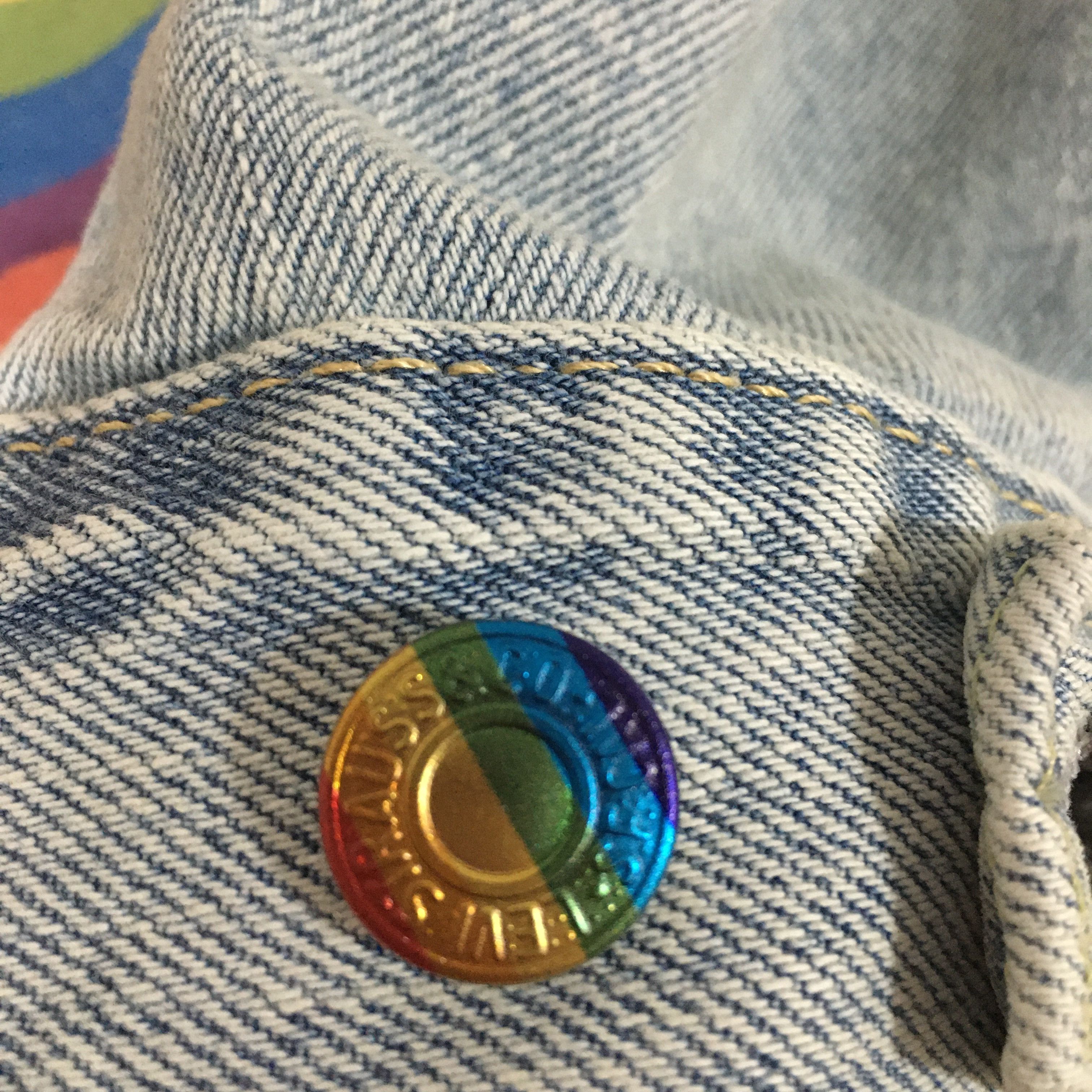 Levi's 🌈Print liberation capsule denim trucker jacket Size US M / EU 48-50 / 2 - 11 Thumbnail