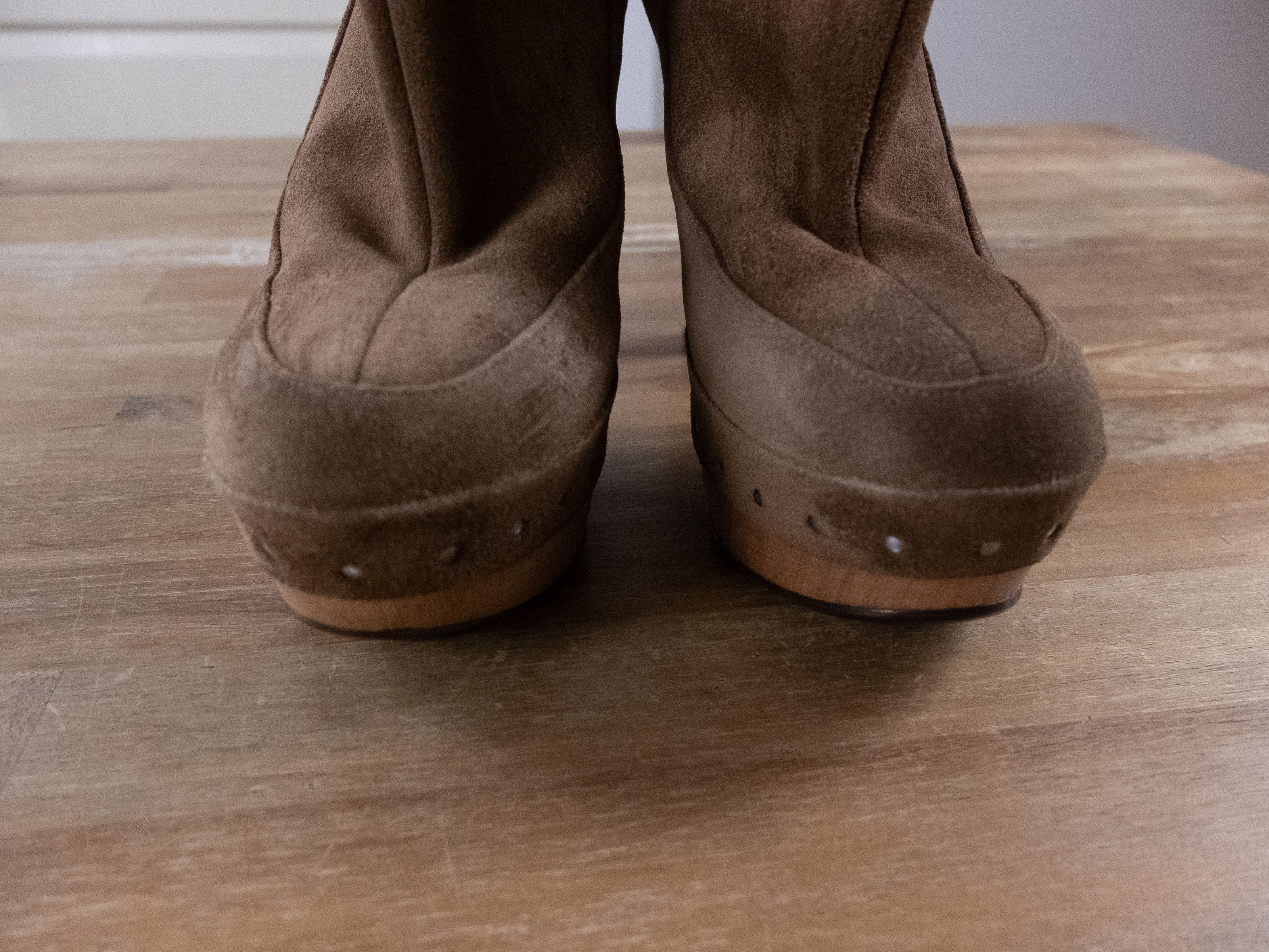 Marni MARNI brown suede & wood platform ankle boots 9.5 39.5 Size US 9.5 / IT 39.5 - 3 Thumbnail