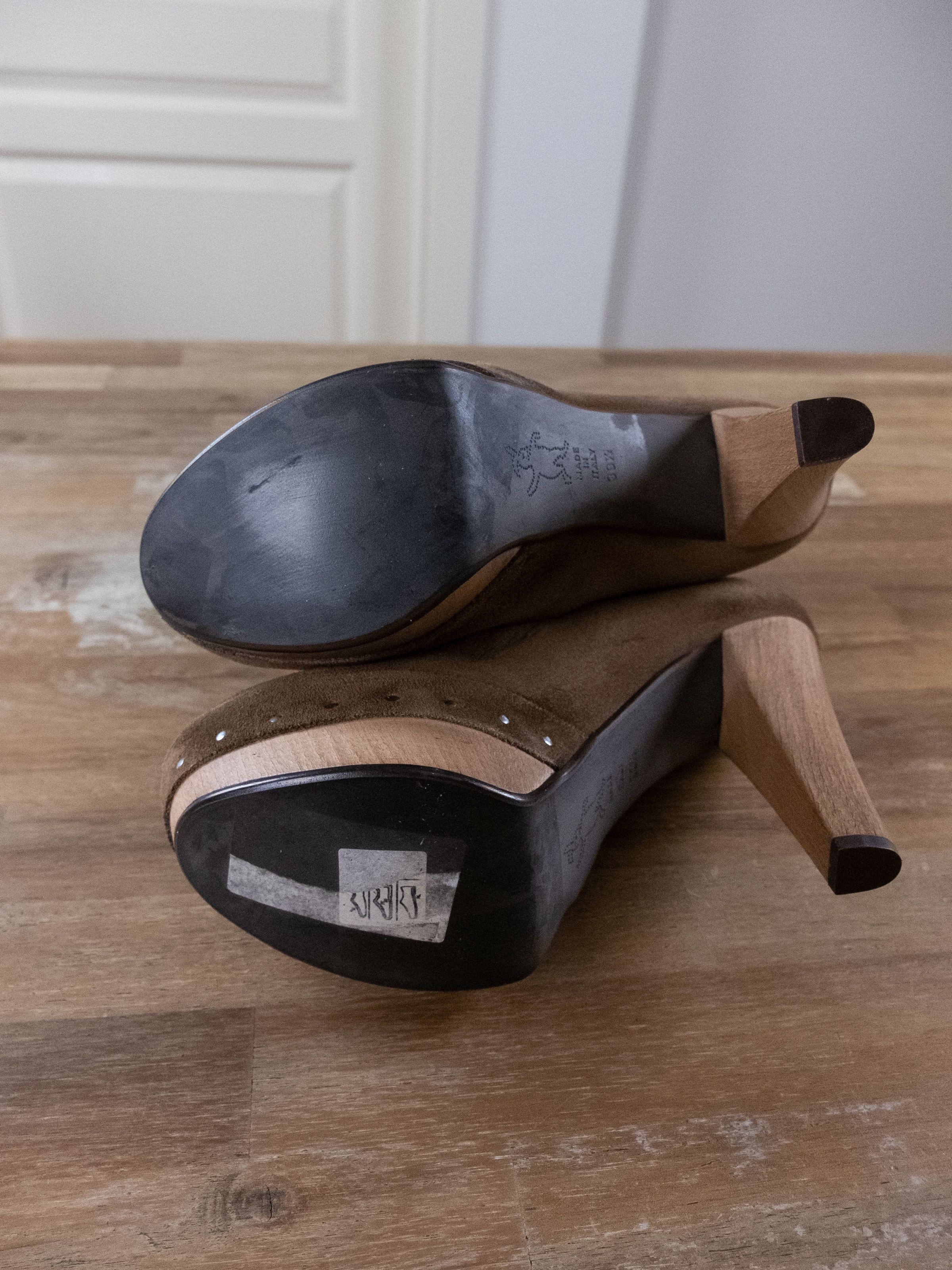 Marni MARNI brown suede & wood platform ankle boots 9.5 39.5 Size US 9.5 / IT 39.5 - 6 Thumbnail