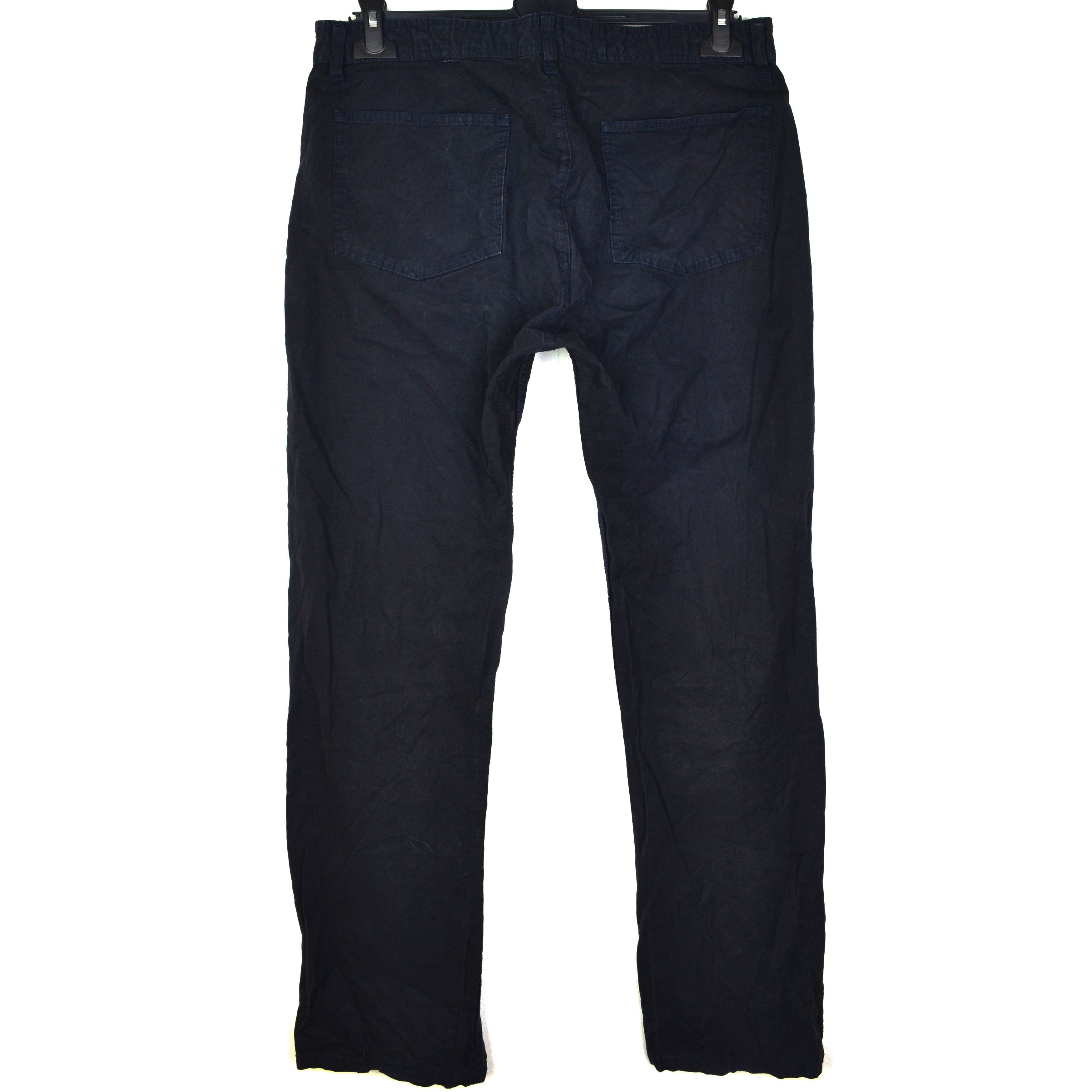 🔴 Comme Des Garcons Pants Trousers Cotton Faded Navy Blue