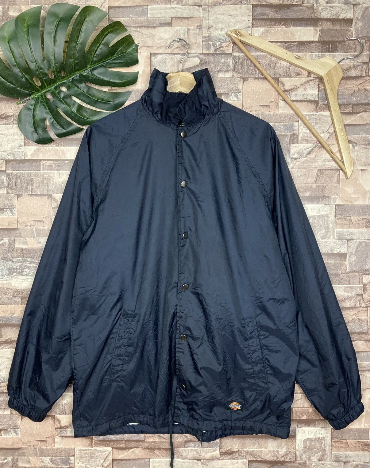 Mens snap front nylon jacket sale