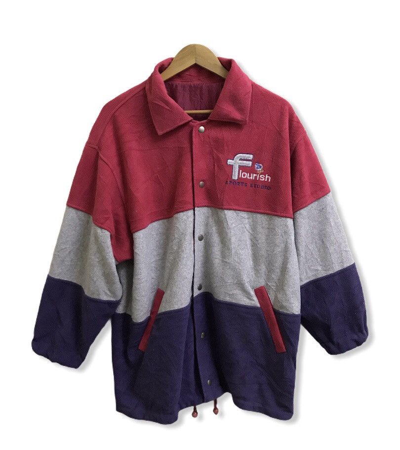 Japanese Brand Vintage 90s Flourish sport studio multicolour big logo. Size US XL / EU 56 / 4 - 4 Thumbnail