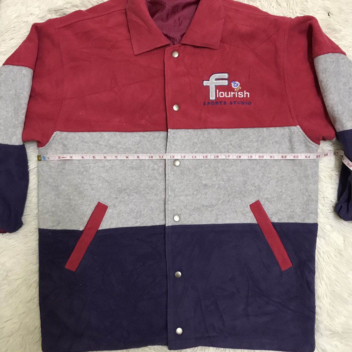 Japanese Brand Vintage 90s Flourish sport studio multicolour big logo. Size US XL / EU 56 / 4 - 11 Thumbnail