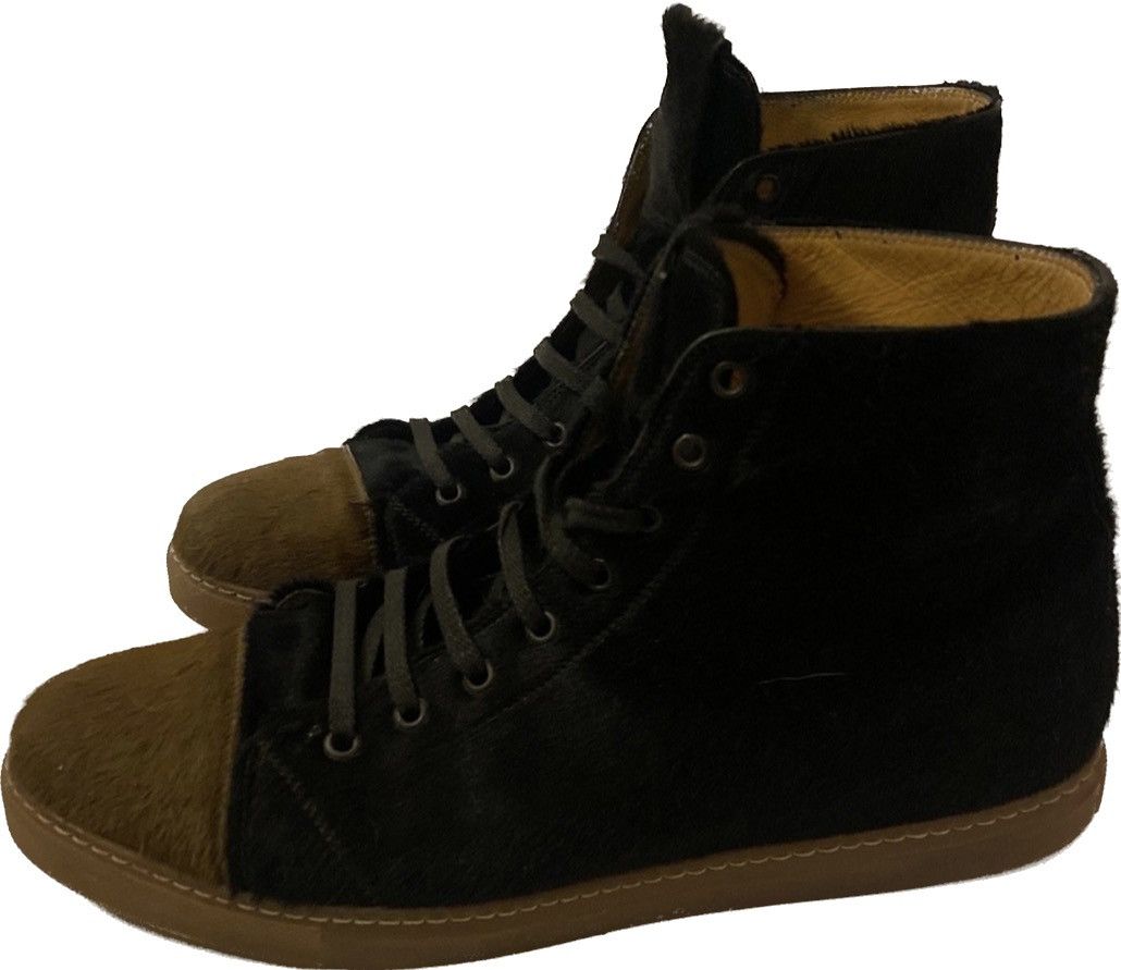 image of Marc Jacobs Pony-Hair Hi Tops Collection Shoes in Black, Men's (Size 12)