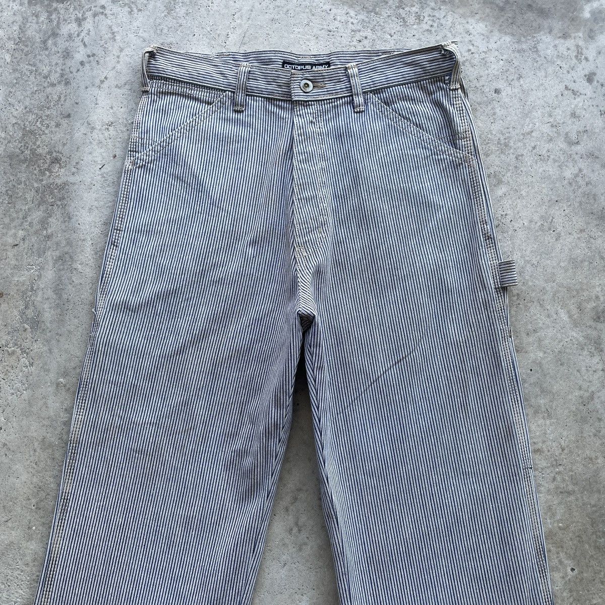 Japanese Brand Vintage Octopus Army Faded Striped Cargo Pants Tactical W30 Size US 30 / EU 46 - 4 Thumbnail