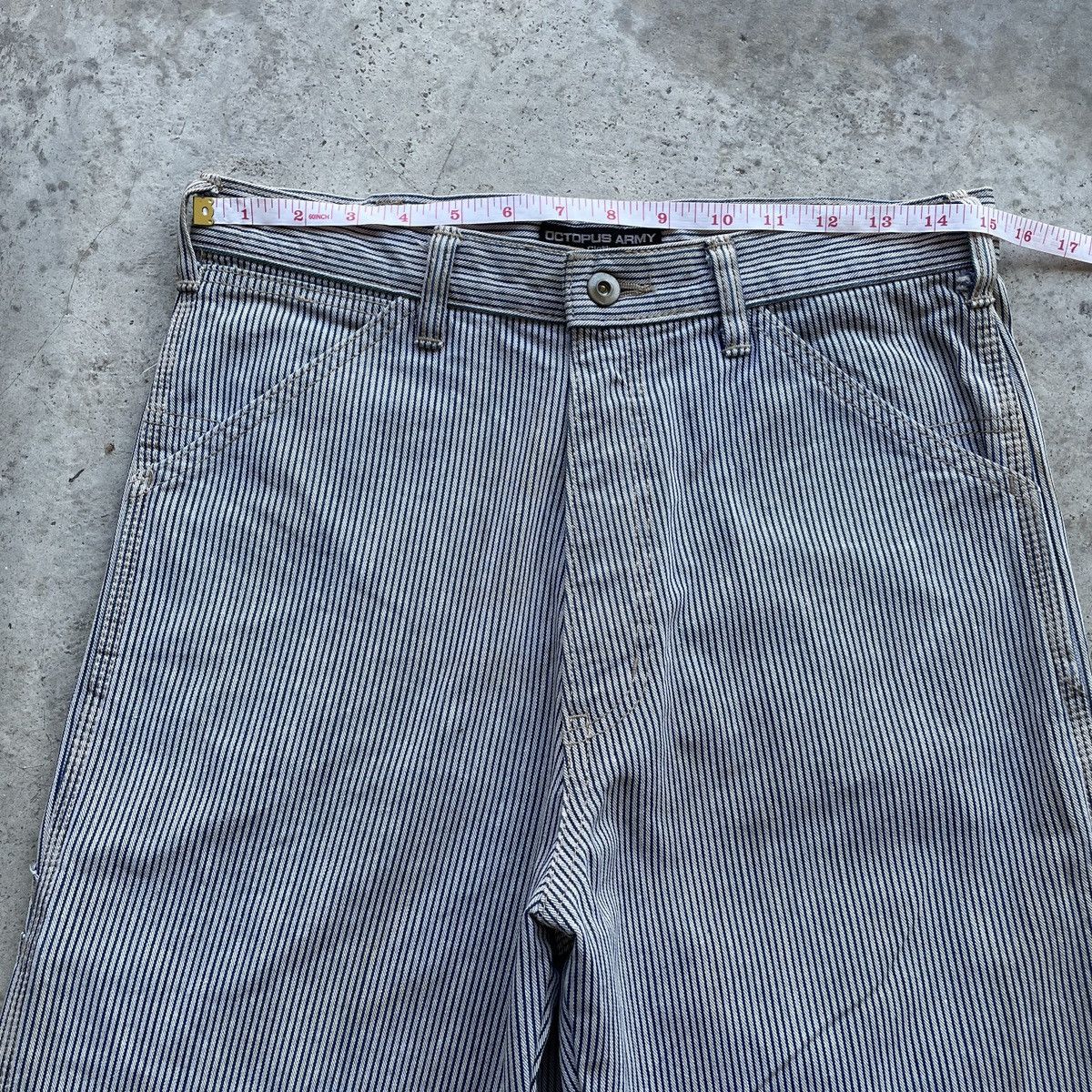 Japanese Brand Vintage Octopus Army Faded Striped Cargo Pants Tactical W30 Size US 30 / EU 46 - 8 Thumbnail
