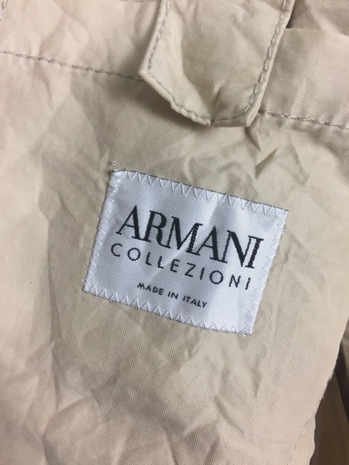 Armani Armani Collezioni Algodon Blazer Jacket Beige Size 48S - 6 Thumbnail